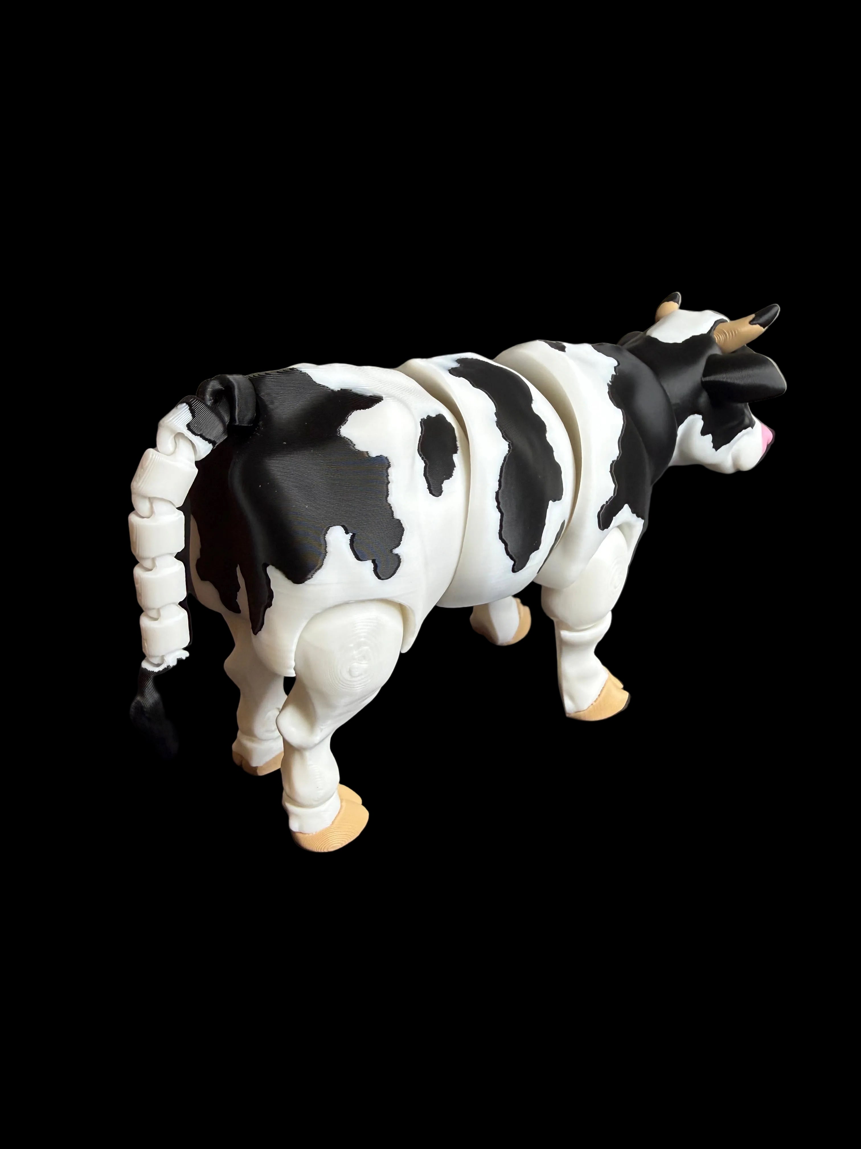 Dairy Cow Flexi | Articulated Cow Figurine | 3D Printed Flexi Animal Toy
