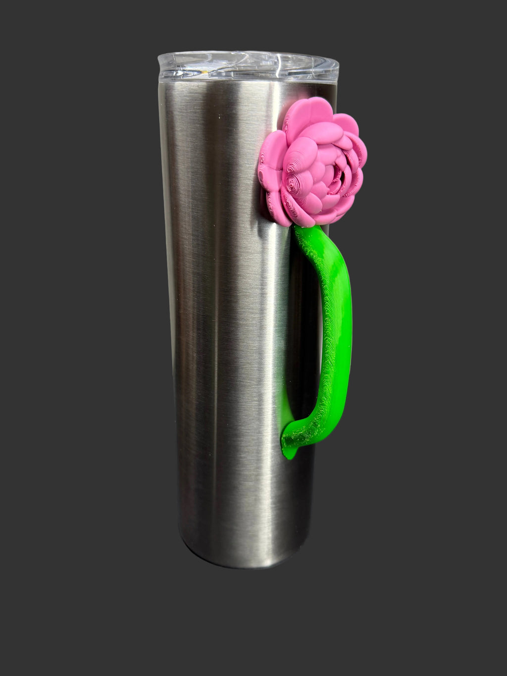 Peony Flower Tumbler Handle STL | Floral Cup | 3D Print Digital Download | Tumbler Maker