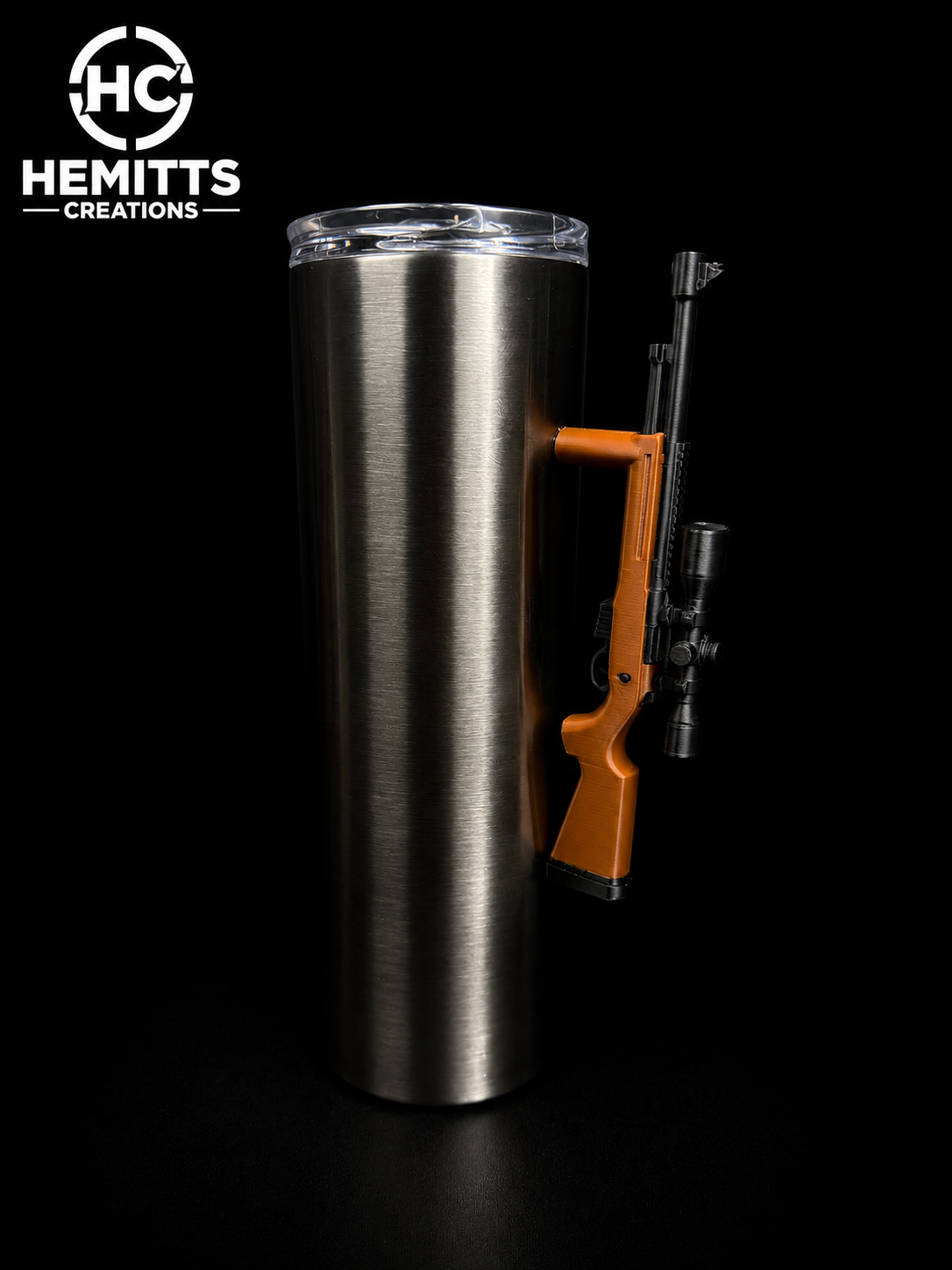 Hunting Rifle Style Tumbler Handle for Epoxy Tumblers | 3D Printed Cup Handle | Outdoor Drinkware