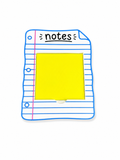 Notes Sticky Note Holder | Paper Shaped Post It Holder | Teacher Desk Decor | Office Accessory