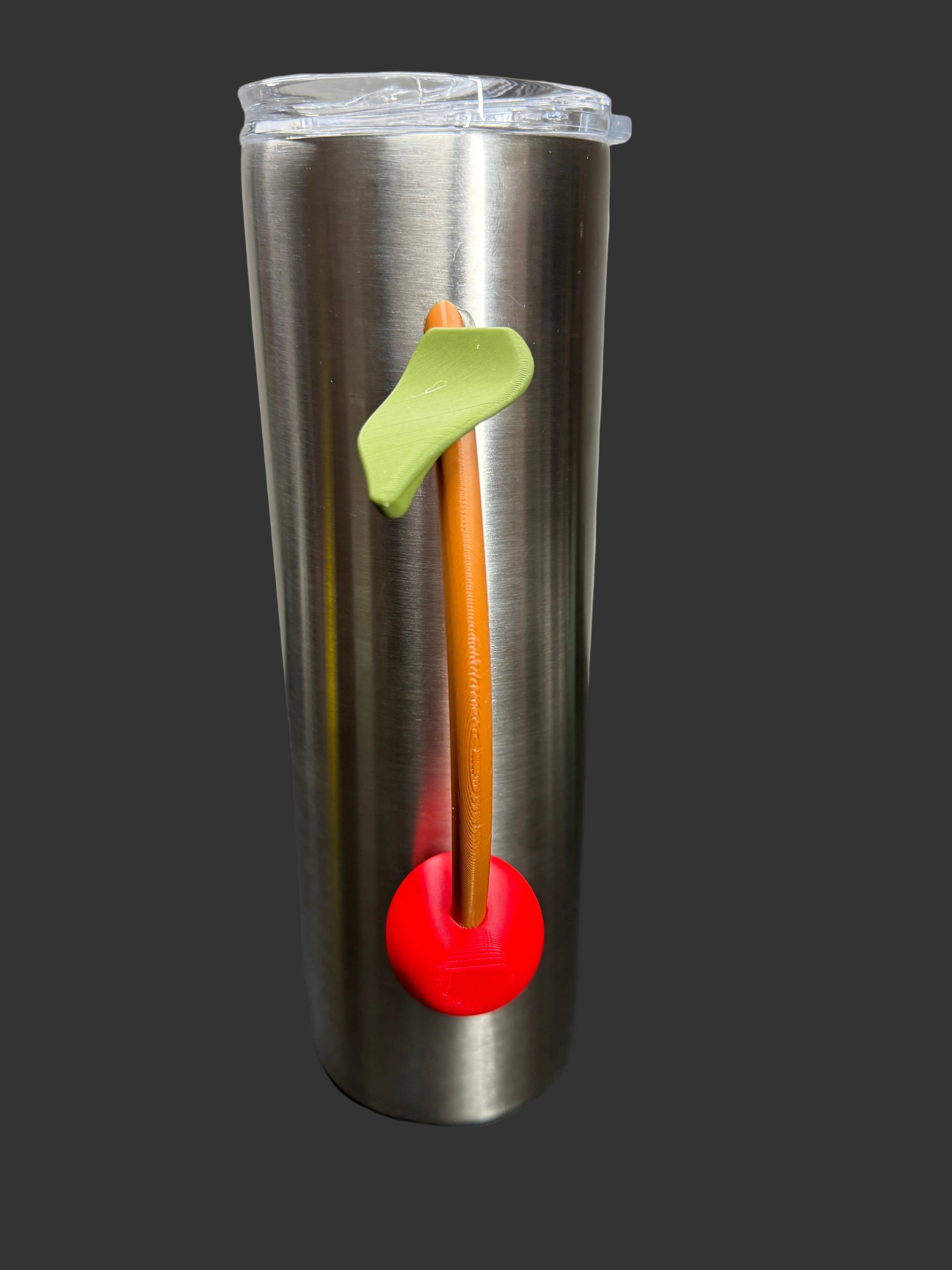 Cherry Tumbler Handle | Epoxy Cup Handle | Fruit Grip | Custom Accessory