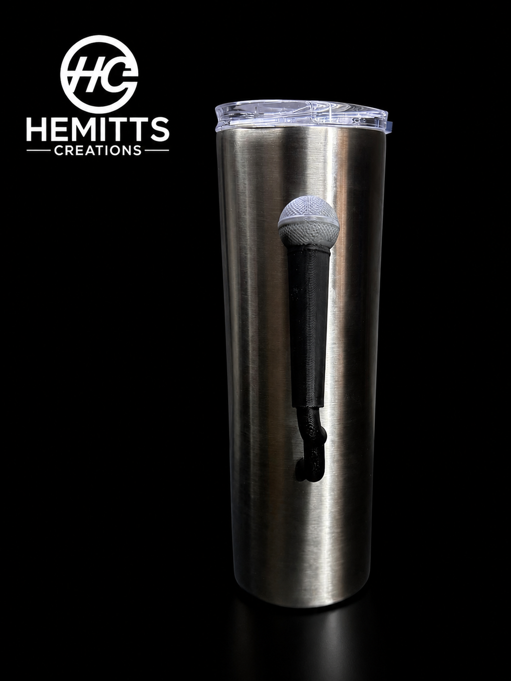 Microphone Tumbler Handle for Epoxy Tumblers | Singer Cup Handle | Music Lover Tumbler Accessory | 3D Printed Handle | Handmade Gift