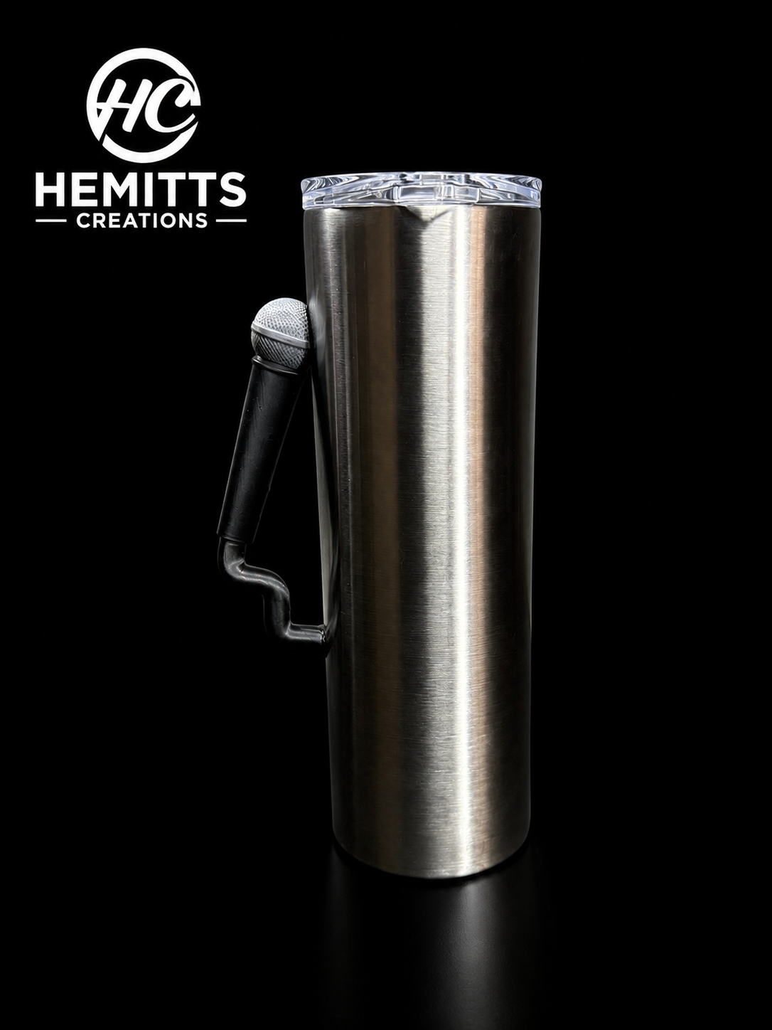 Microphone Tumbler Handle for Epoxy Tumblers | Singer Cup Handle | Music Lover Tumbler Accessory | 3D Printed Handle | Handmade Gift