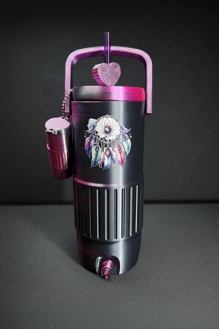 Water Bottle Sleeve with Chapstick Holder Keychain & Straw Buddy | Fits 16.9oz Water Bottles | Reusable Drink Carrier | Cute Bottle Accessory