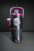 Water Bottle Sleeve with Chapstick Holder Keychain & Straw Buddy | Fits 16.9oz Water Bottles | Reusable Drink Carrier | Cute Bottle Accessory