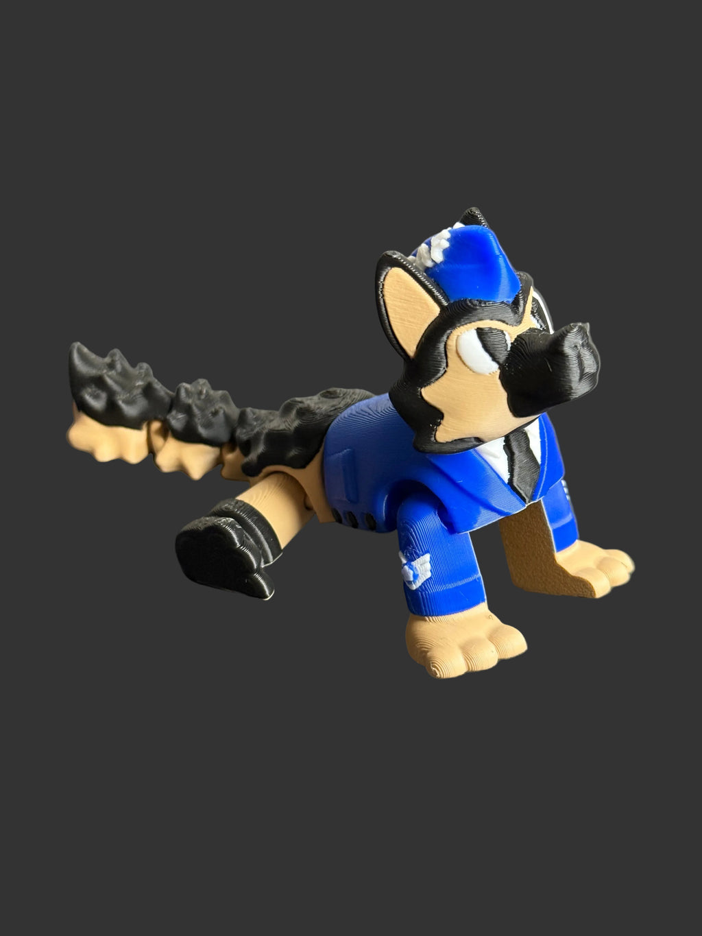 Airforce Flexi German Shepherd – 3D Printed Patriotic Military K9