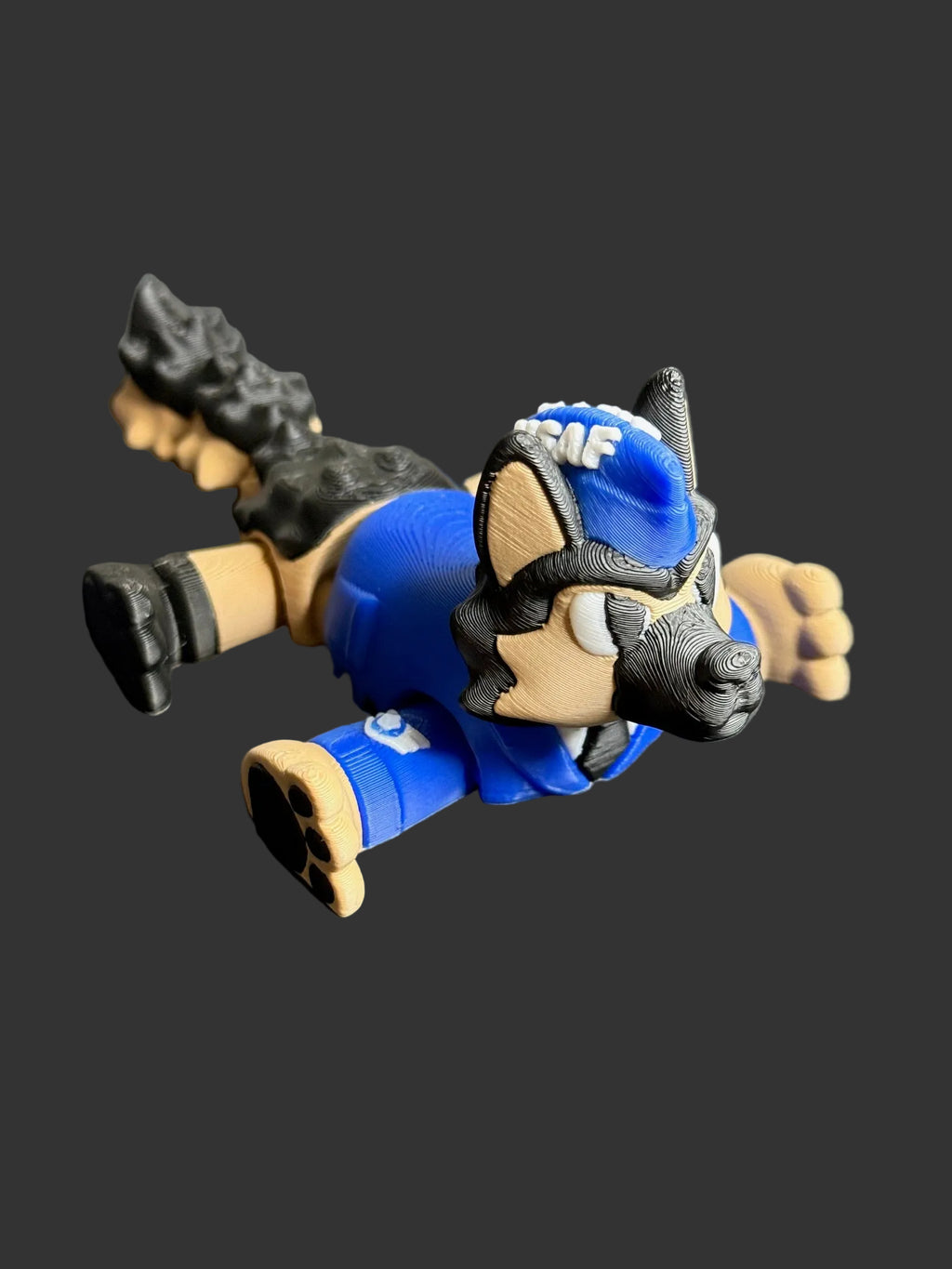 Airforce Flexi German Shepherd – 3D Printed Patriotic Military K9