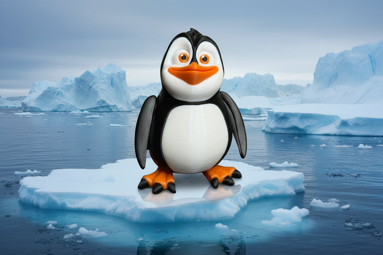 Flexi Cute Penguin – Articulated 3D Printed Penguin Toy – Adorable Desk Buddy & Gift