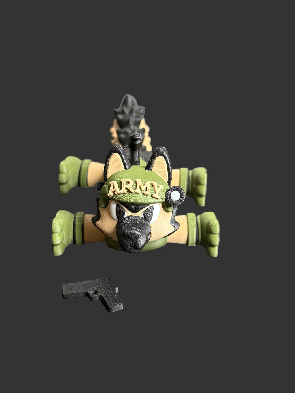 Flexi German Shepherd – Military K9 Figure | Articulated Flexi Toy