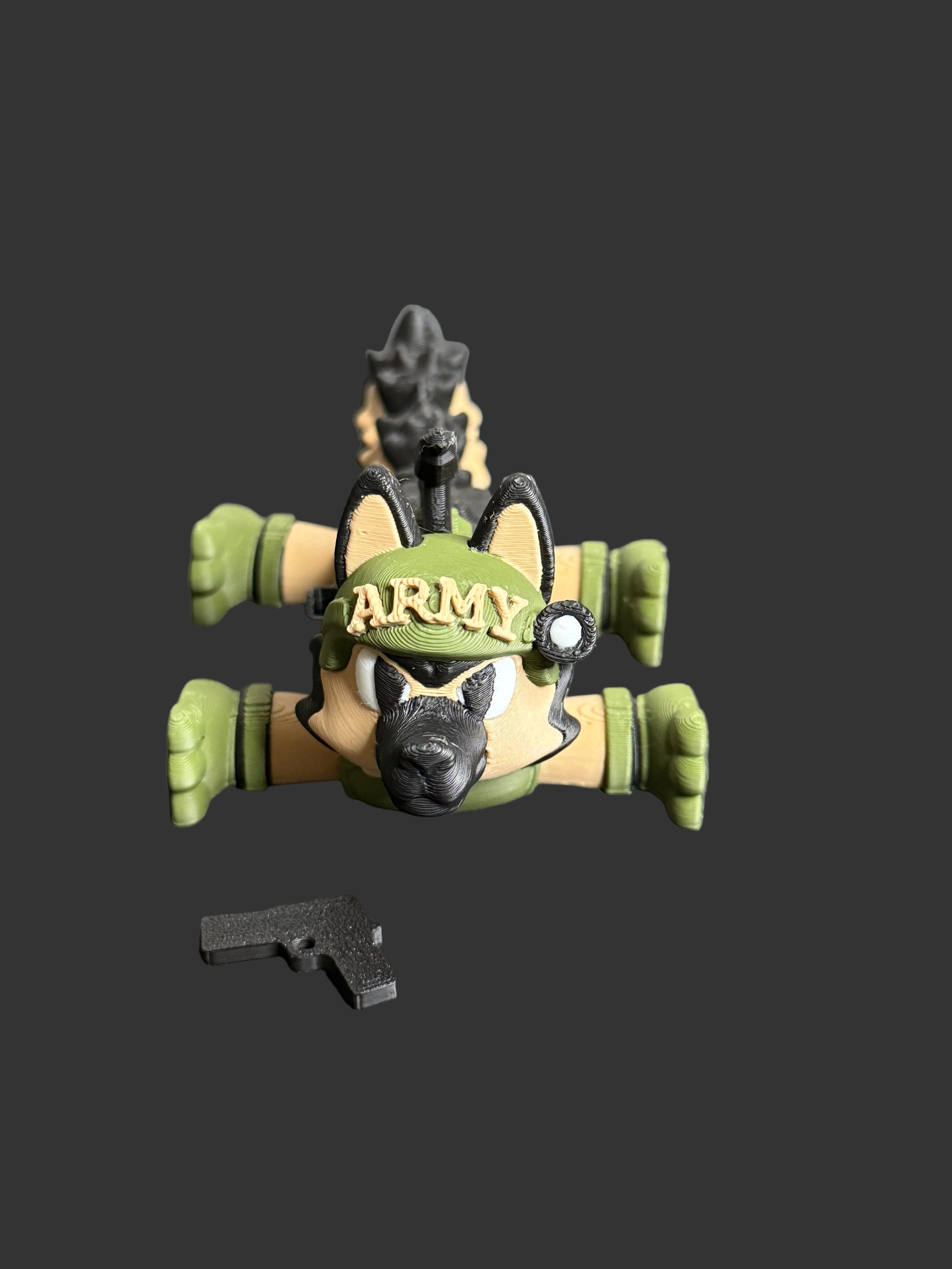 Flexi German Shepherd – Military K9 Figure | Articulated Flexi Toy