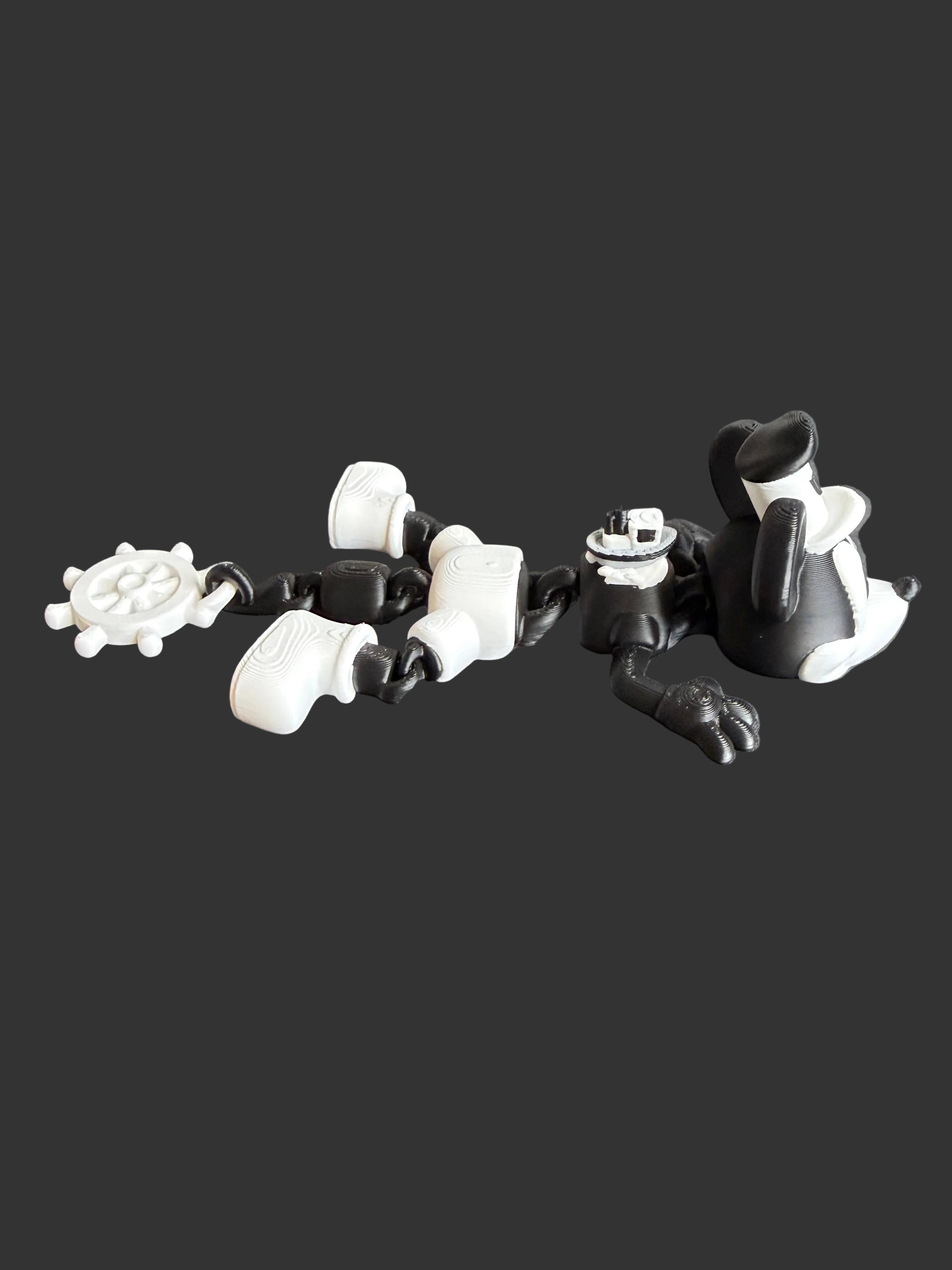 Vintage Cartoon Tugboat Figure – Classic Tugboat Style 3D Print – Whimsical Nautical Decor Collectible