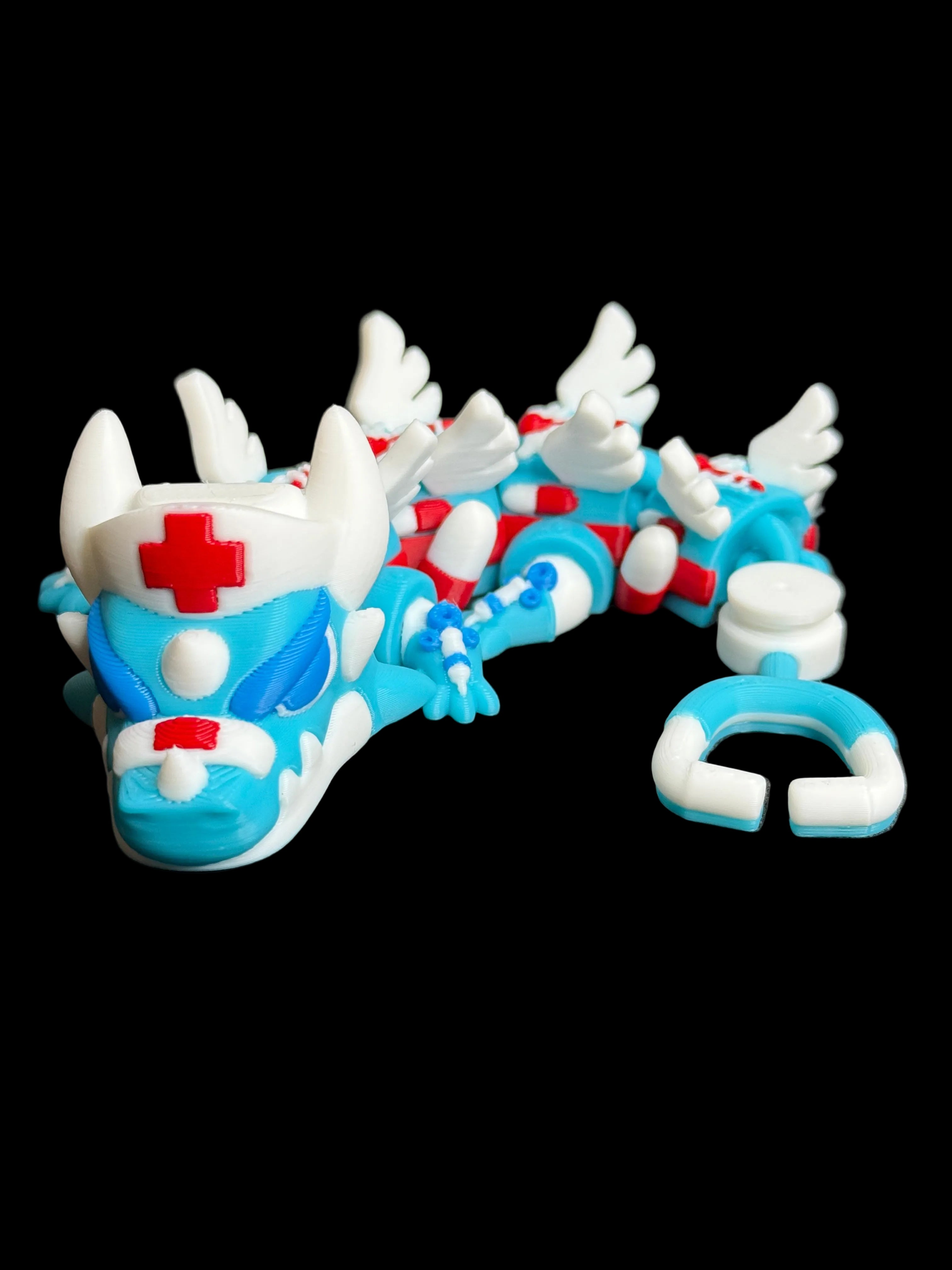 Flexi Nurse Dragon | Articulated Dragon Nurse Gift | Healthcare