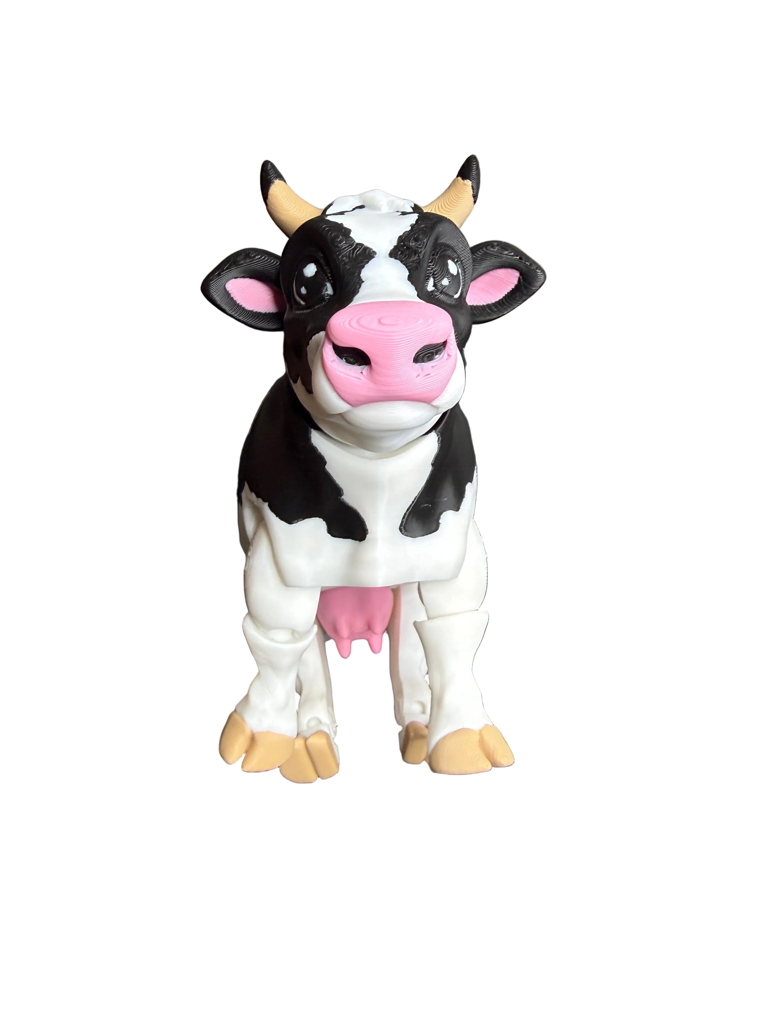Dairy Cow Flexi | Articulated Cow Figurine | 3D Printed Flexi Animal Toy