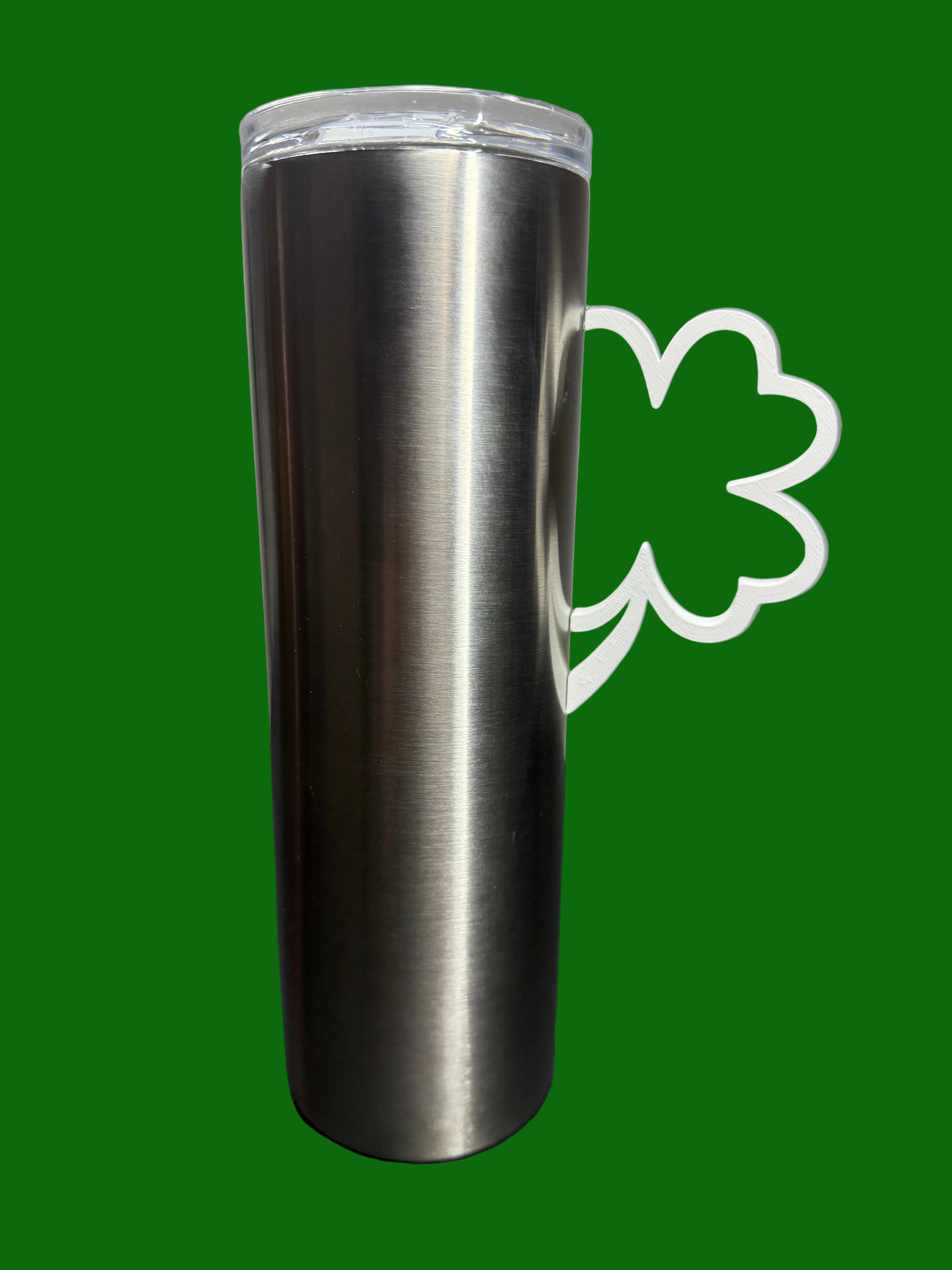 Four Leaf Clover Tumbler Handle – Lucky Clover Epoxy Cup Accessory – St. Patrick’s Day