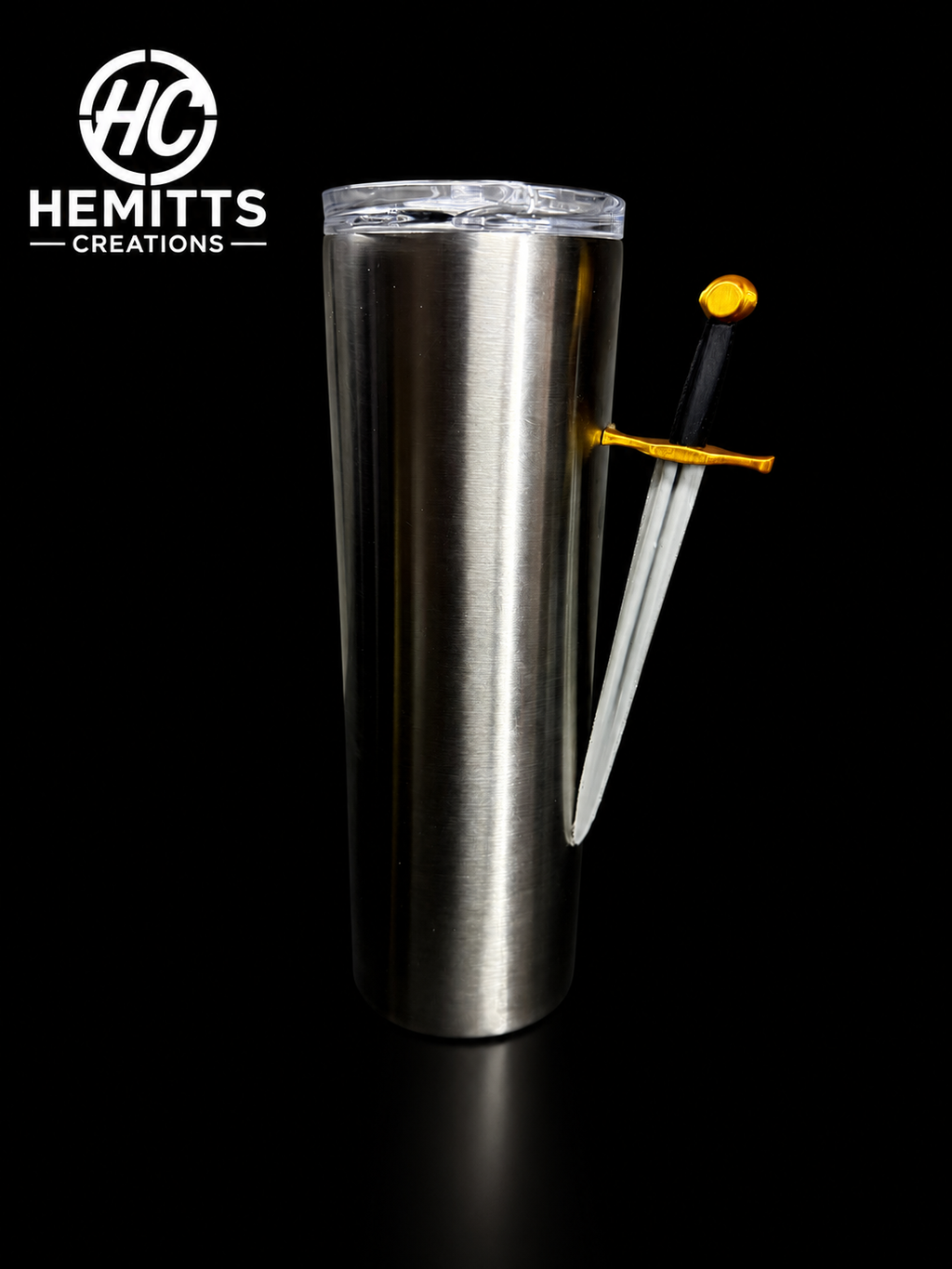 Excalibur Sword Tumbler Handle for Epoxy Tumblers | Medieval Cup | Fantasy Tumbler Accessory | Knight Gift