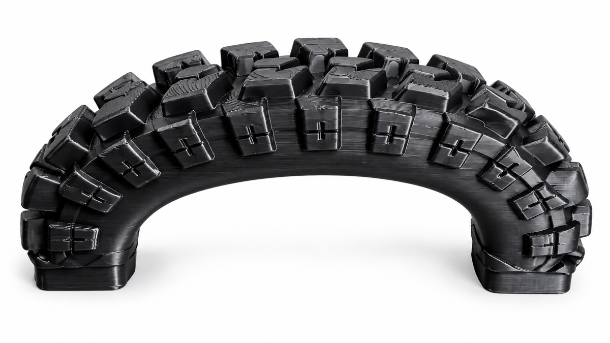 Tire Tread Tumbler Handle
