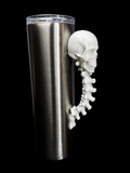 Skull & Spine Tumbler Handle for Epoxy Tumblers | 3D Printed Gothic Handle