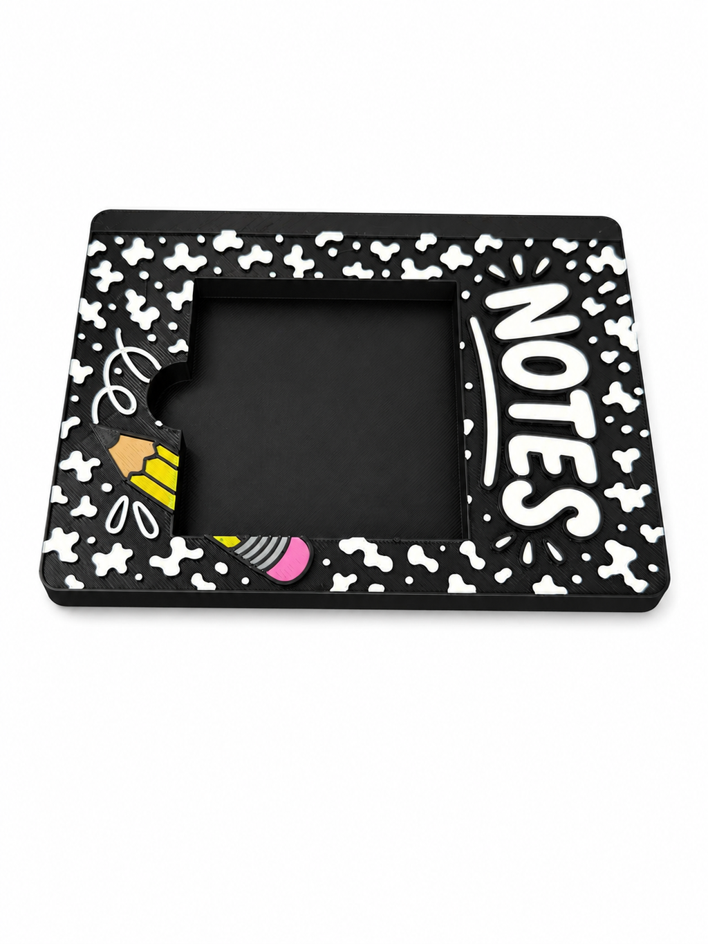 Composition Notebook Sticky Note Holder | Teacher Accessory | Post It Note | Classroom & Office Desk Decor