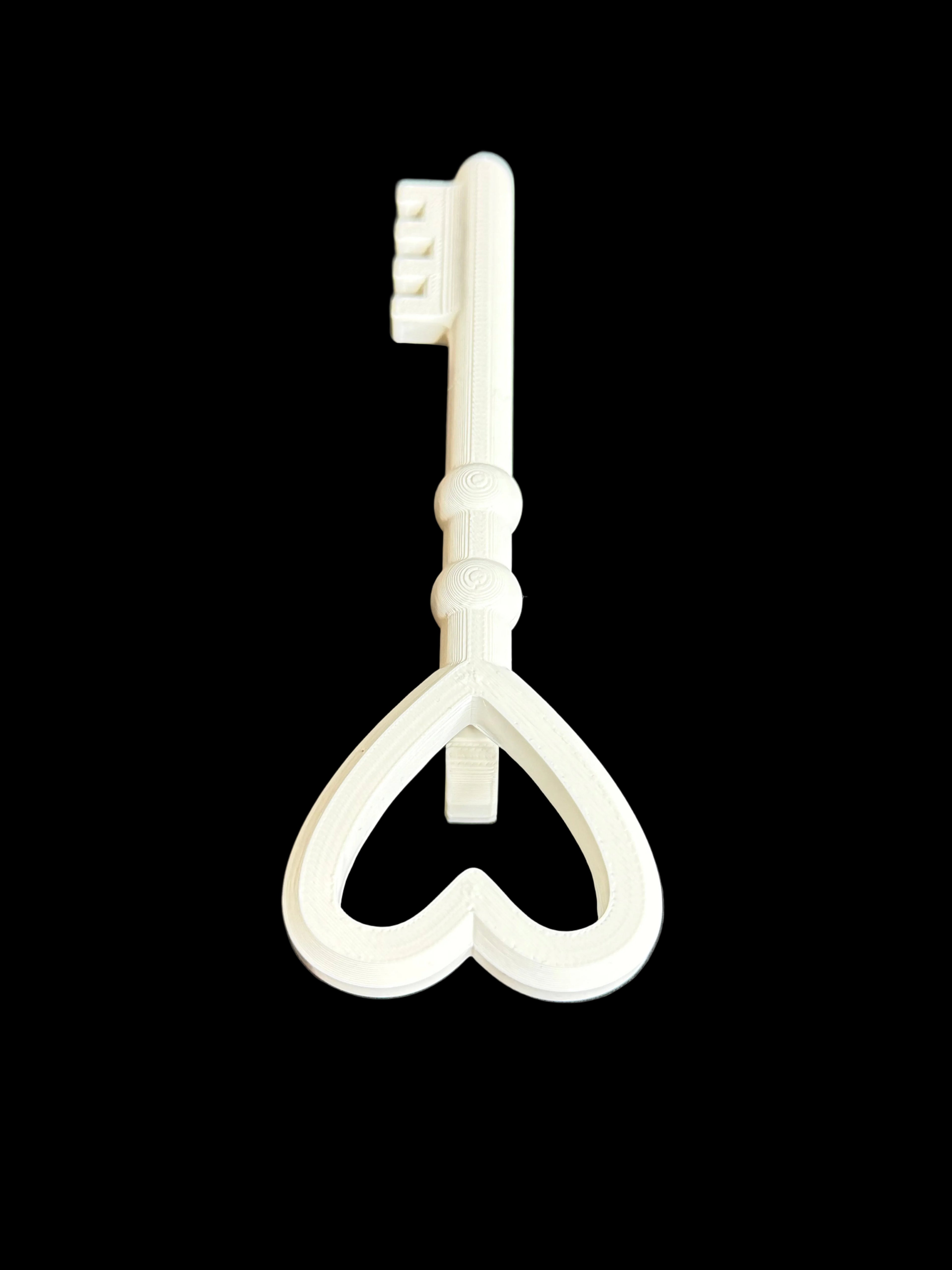 Heart Key Epoxy Tumbler Handle | Valentine Cup Handle | Love Theme Drinkware Accessory