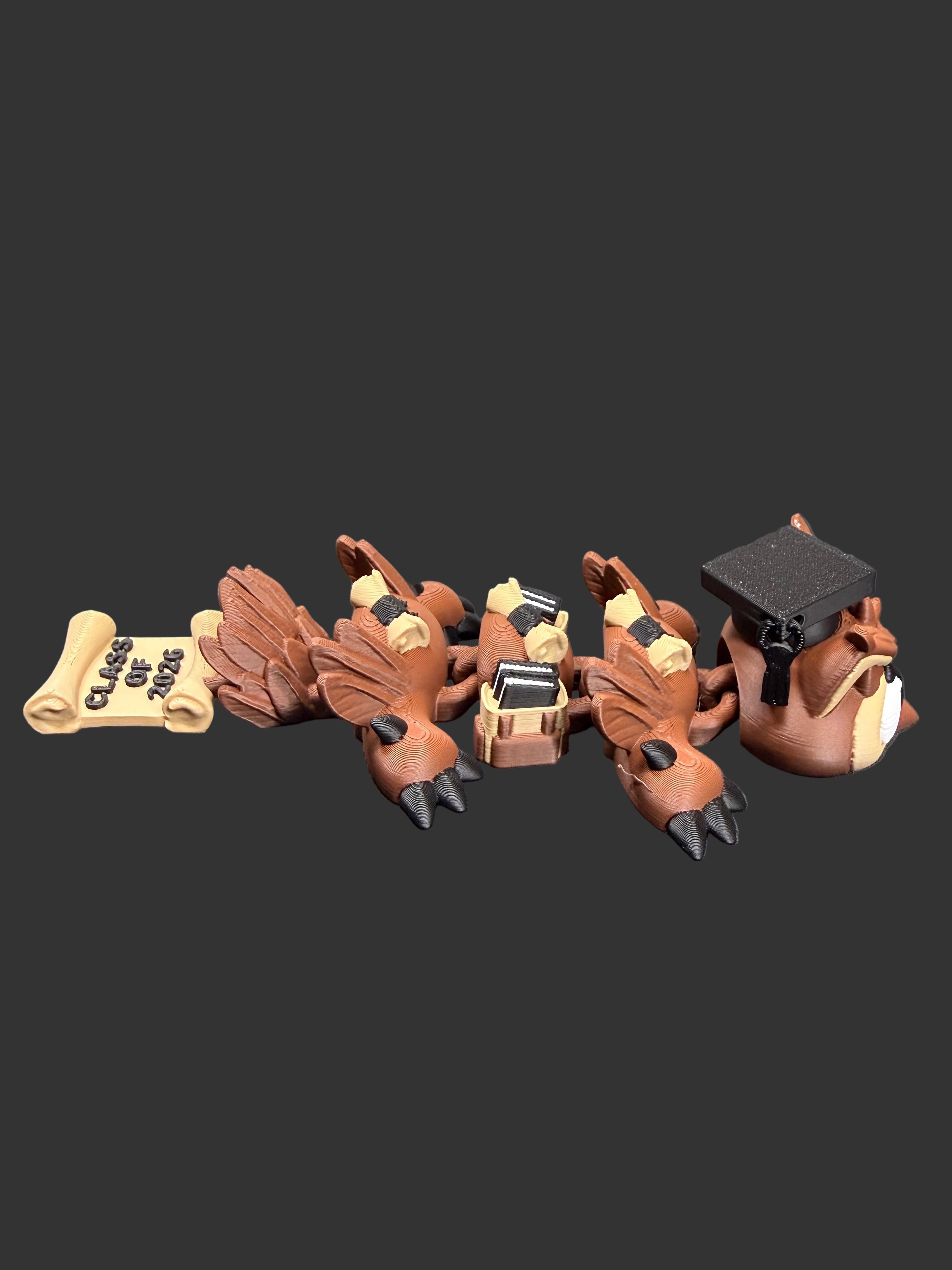 Graduation Owl Dragon Figurine – Class of 2026 Graduation Gift – Fantasy Graduate Decor