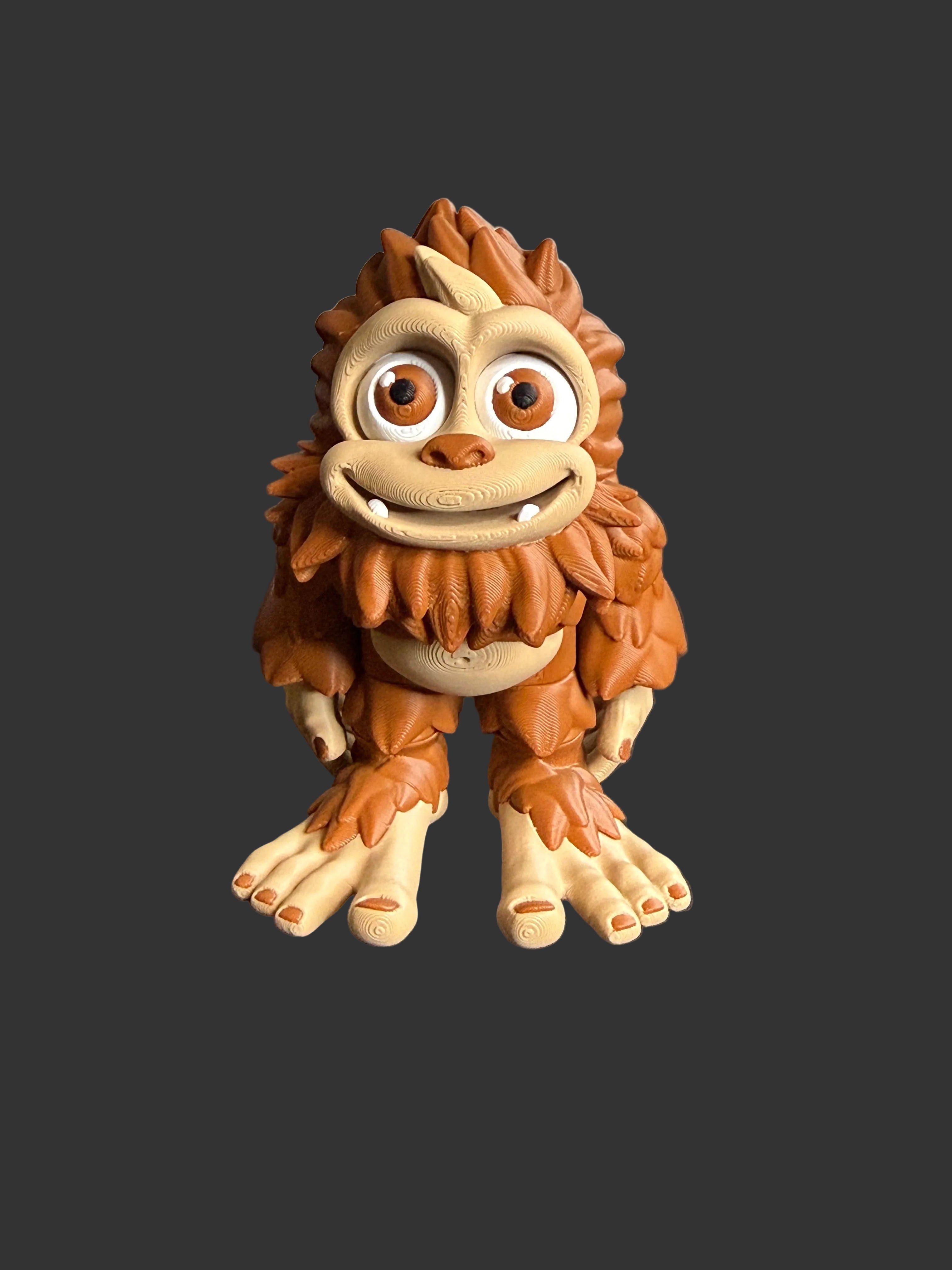 Flexi Bigfoot Figure – Articulated Sasquatch Cryptid Toy – Abominable Snowman Yeti – 3D Printed Desk Decor