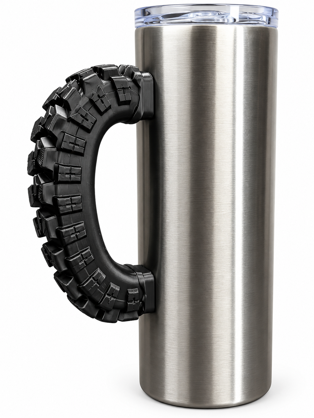 Tire Tread Tumbler Handle