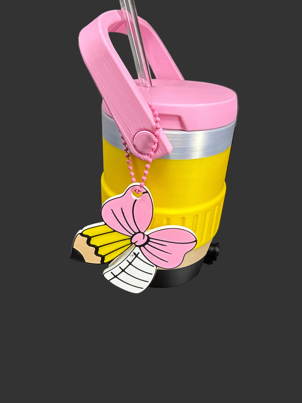 Pencil Drink Sleeve with Can Opener Keychain | Teacher Gift | Cute School Themed Can Holder | Back to School Gift Idea