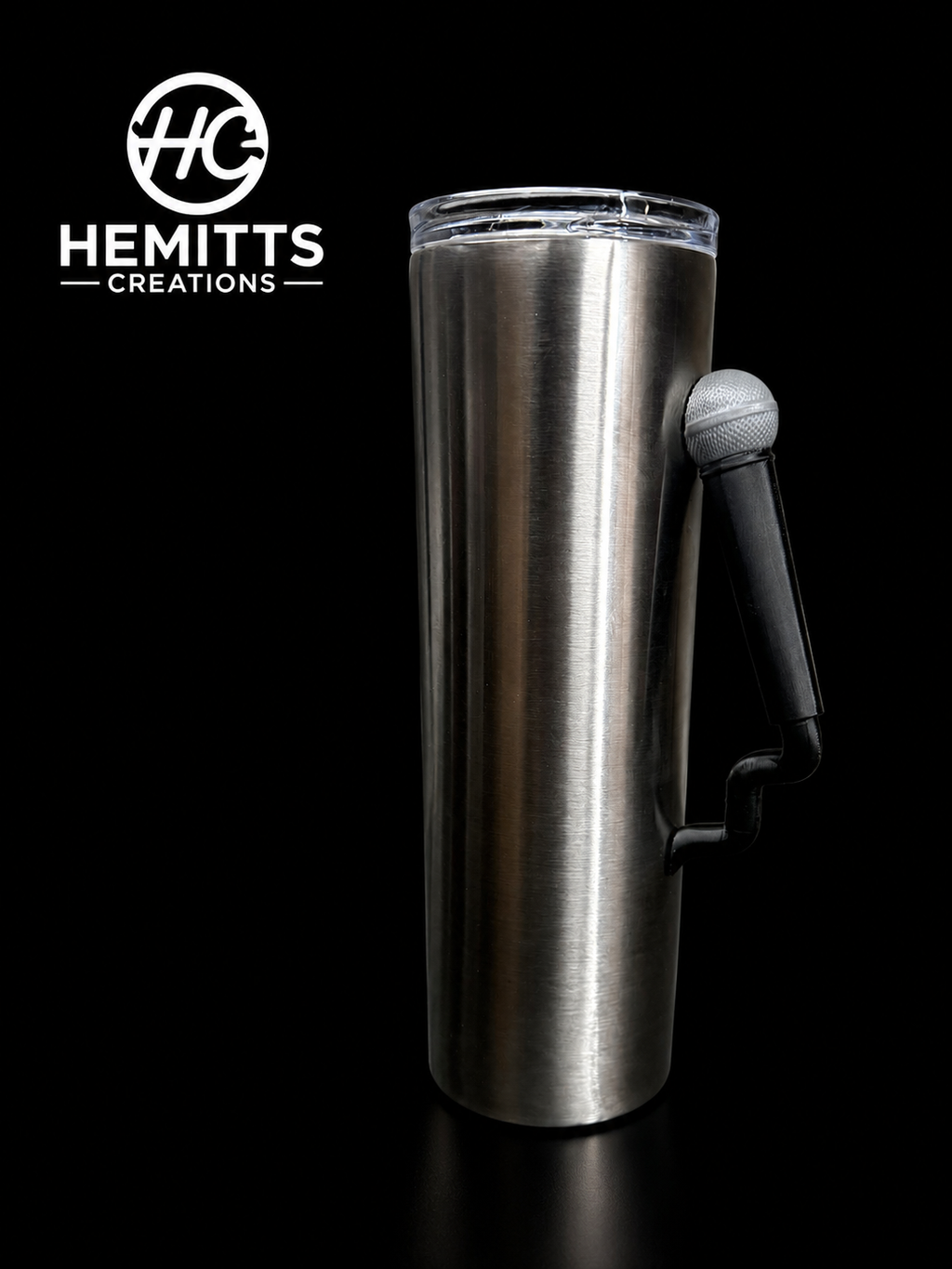 Microphone Tumbler Handle for Epoxy Tumblers | Singer Cup Handle | Music Lover Tumbler Accessory | 3D Printed Handle | Handmade Gift