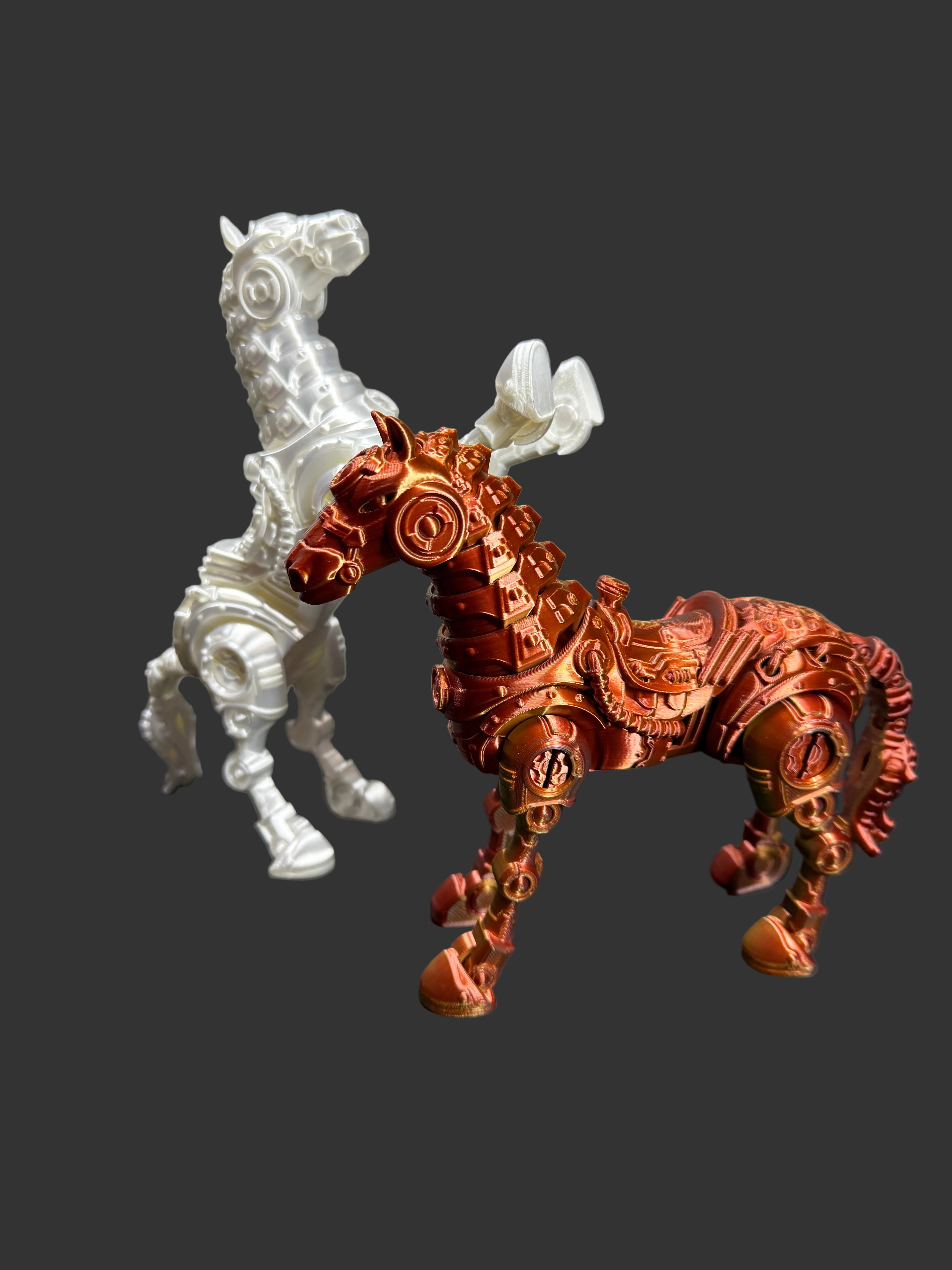 Cyber Horse Figurine – Futuristic Mechanical Stallion (2 Variants)
