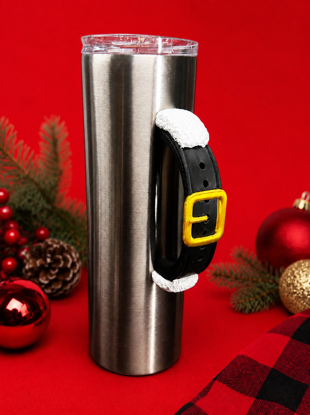 Santa's Belt Tumbler Handle – Christmas Epoxy Tumbler Accessory