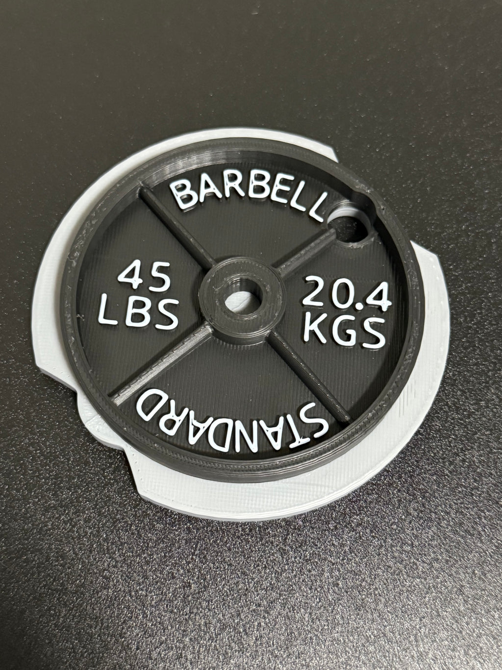🏋️ 45lb Plate Tumbler Topper
