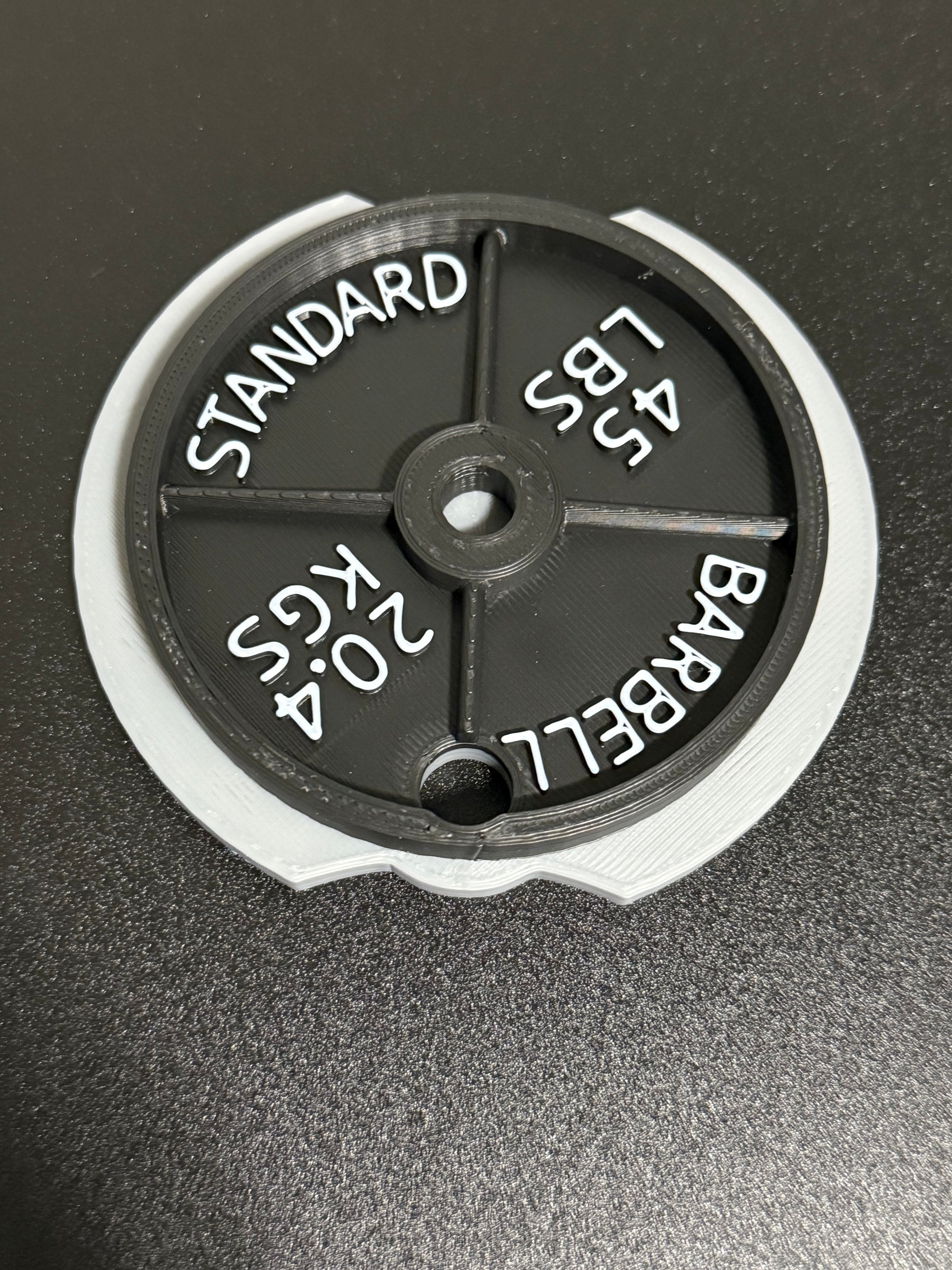 🏋️ 45lb Plate Tumbler Topper