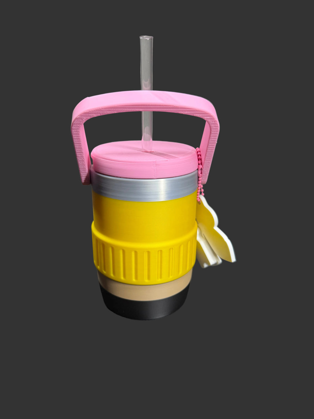 Pencil Drink Sleeve with Can Opener Keychain | Teacher Gift | Cute School Themed Can Holder | Back to School Gift Idea
