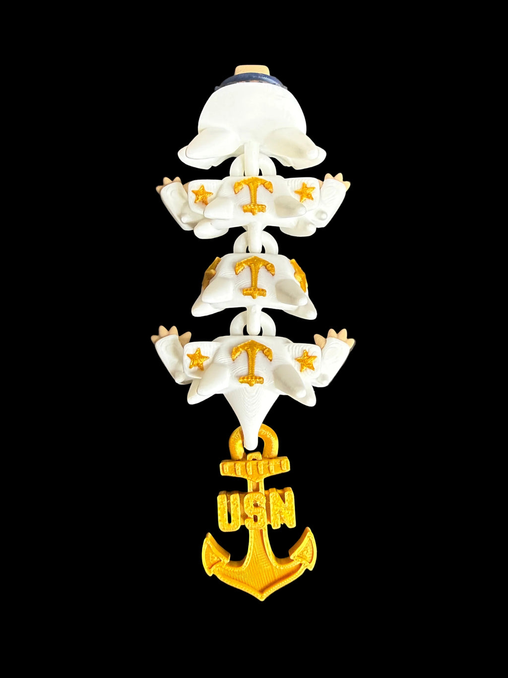 Navy Dragon – 3D Printed with Anchor Tail