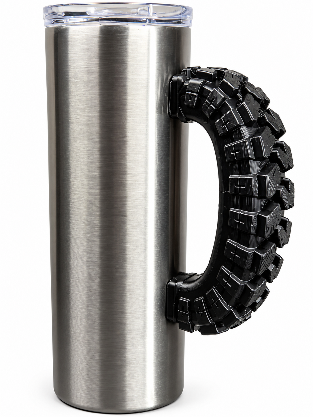 Tire Tread Tumbler Handle