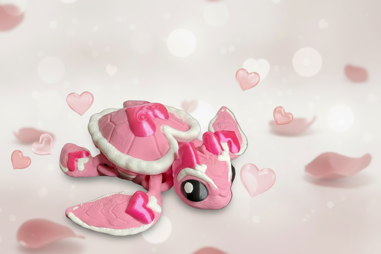 Heart Turtle – Adorable Love-Themed Turtle Gift – Sweet Turtle Decor – Valentine’s Day Turtle – Handmade Turtle Figurine