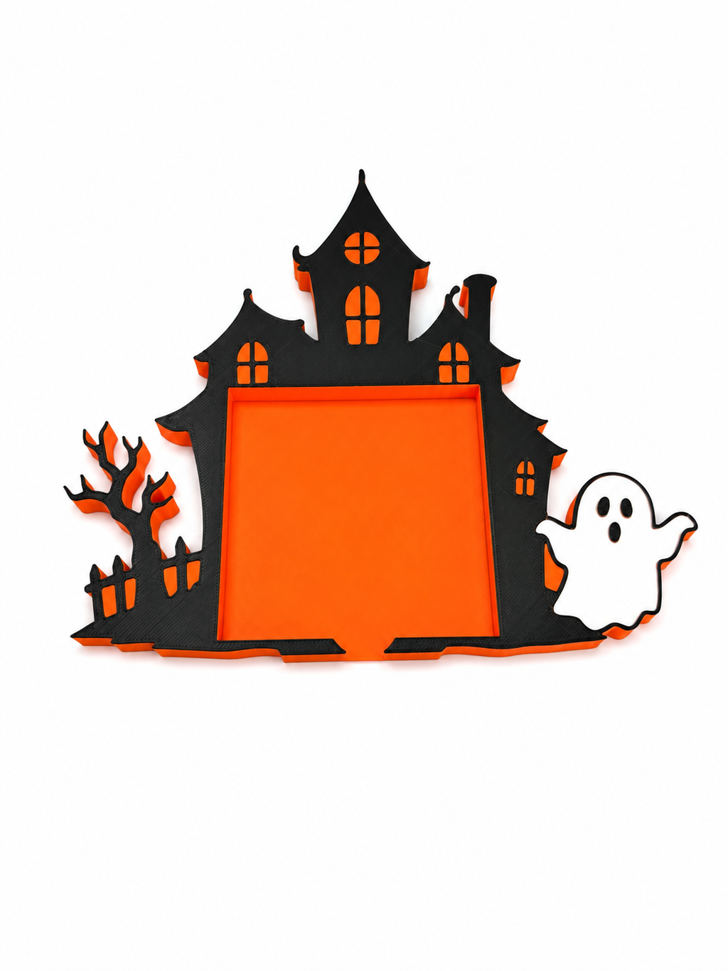 Haunted House Sticky Note Holder STL | Halloween Desk Decor | Spooky Office Accessory | 3D Print Digital File