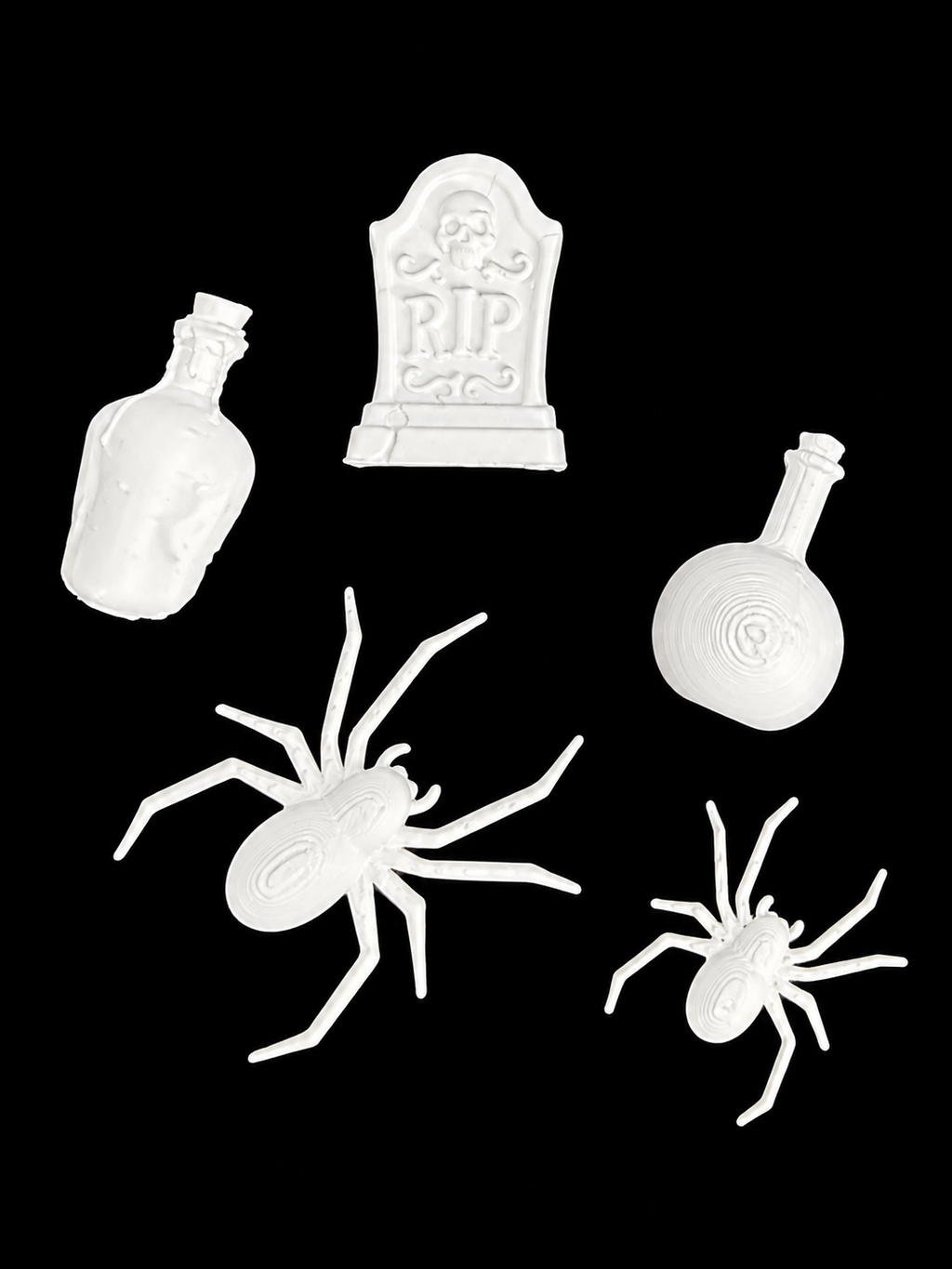 Halloween Tumbler Add-On Set | Spiders, Potion Bottles & Gravestone | Epoxy Tumbler Accessories