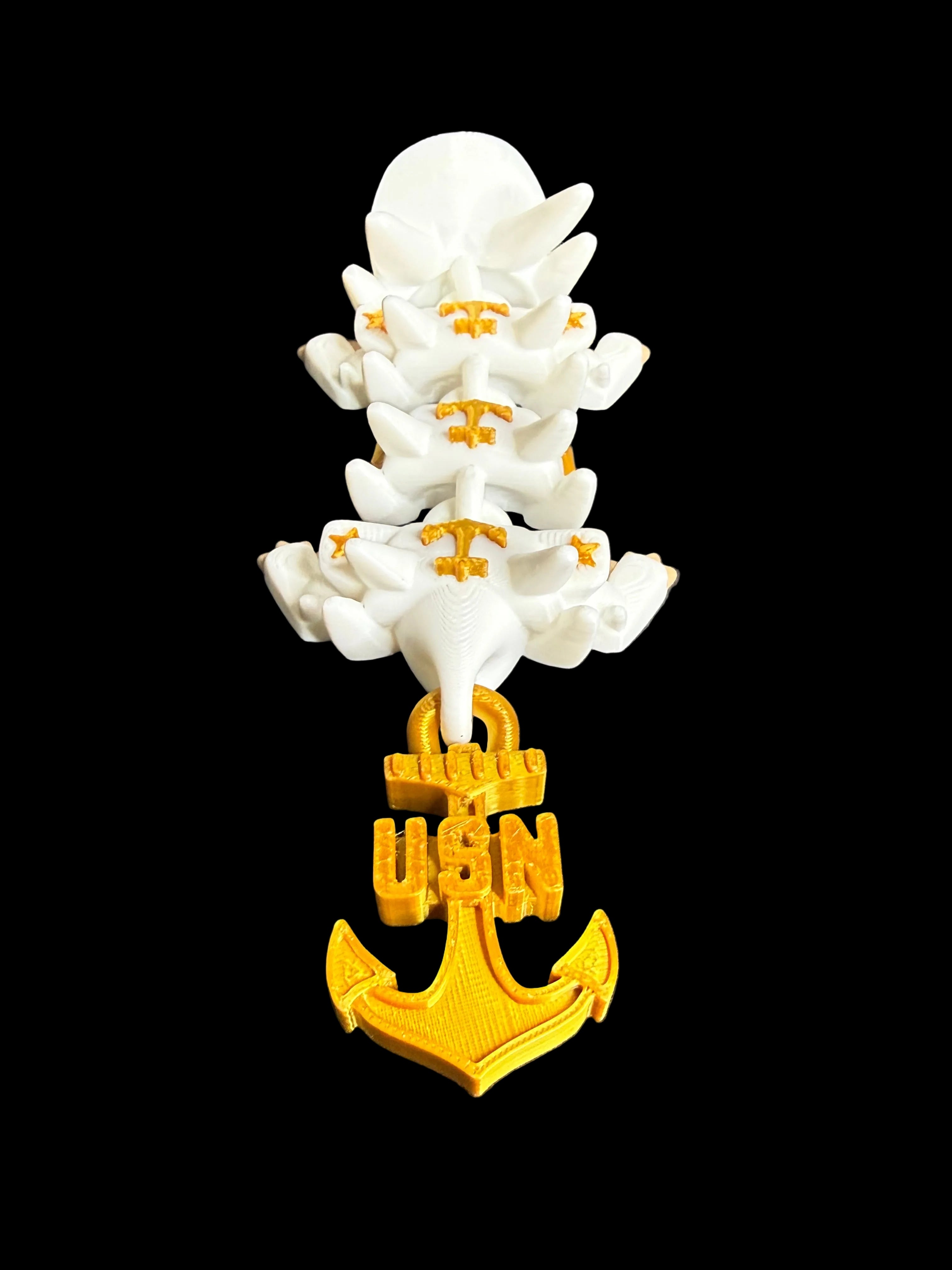 Navy Dragon – 3D Printed with Anchor Tail