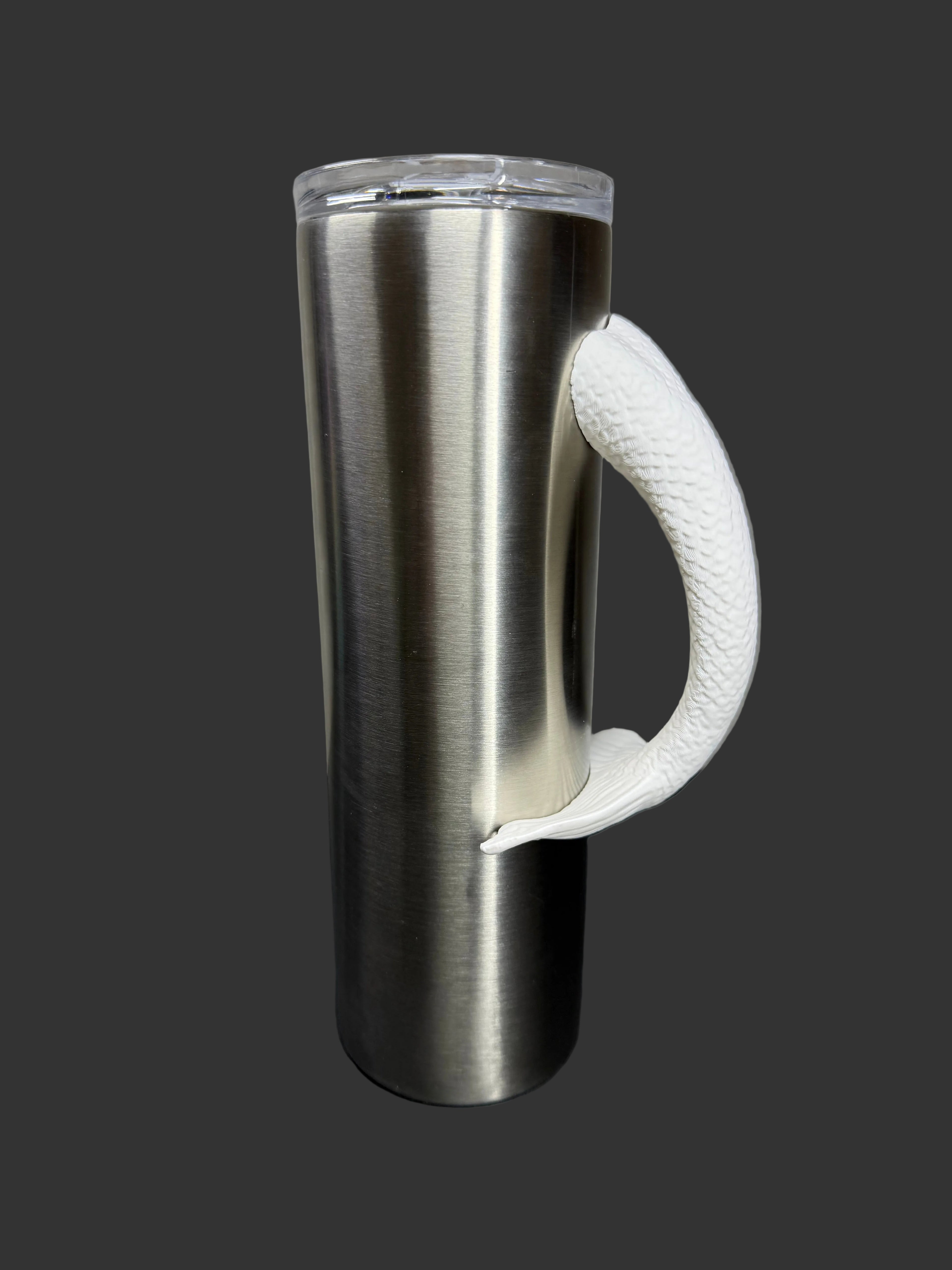Mermaid Tumbler Handle – Epoxy Tumbler Accessory – Ocean Inspired Cup Handle – 3D Printed Handle for Tumblers