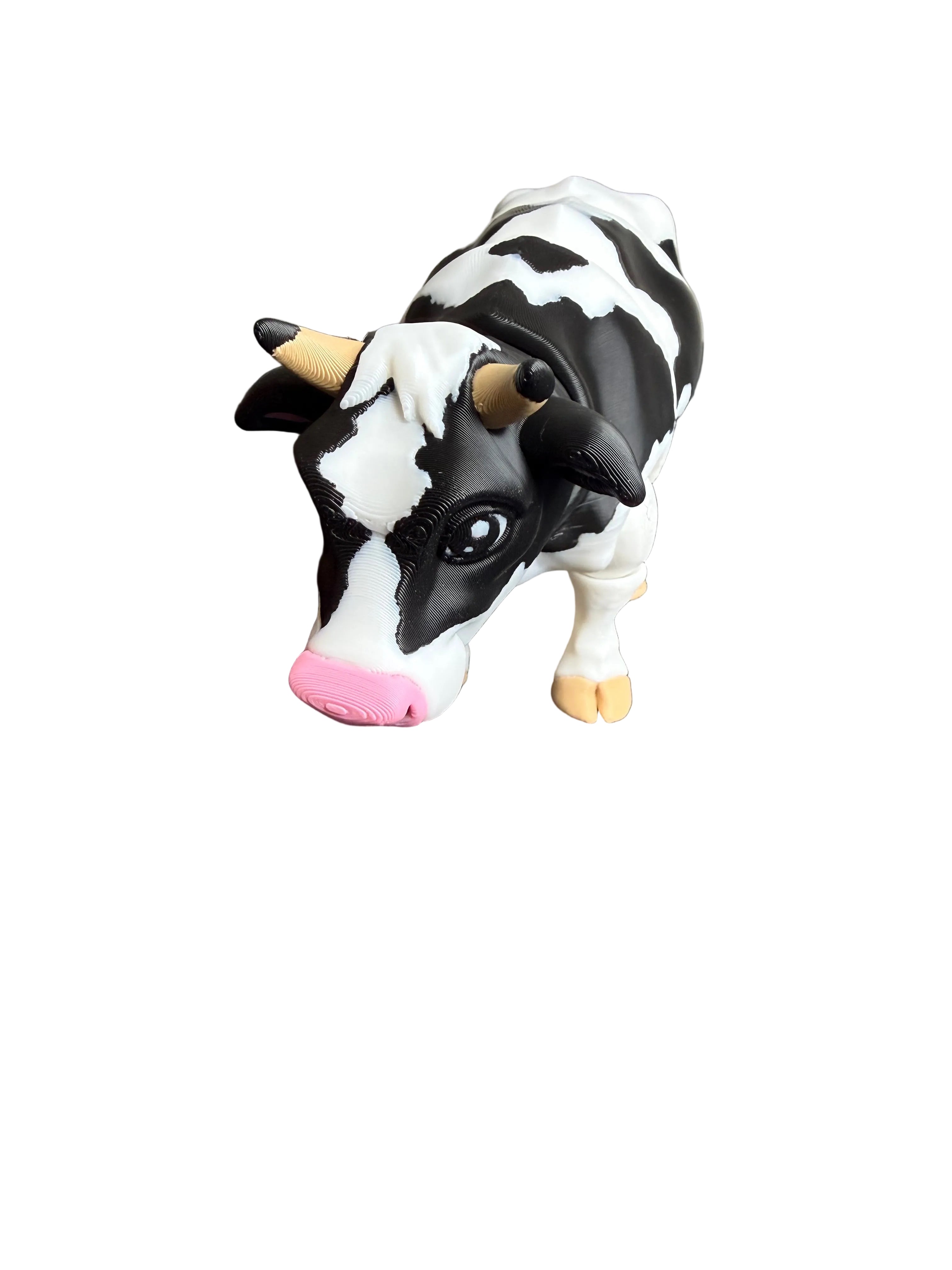 Dairy Cow Flexi | Articulated Cow Figurine | 3D Printed Flexi Animal Toy