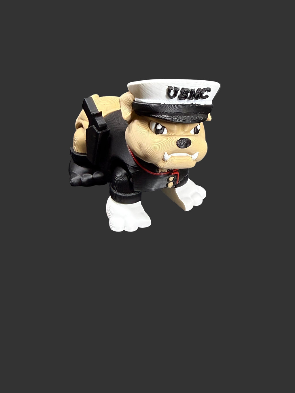 Marine Corp Bulldog Articulated 3D Print – Military Figurine – US Marine Inspired Desk Toy – Patriotic USMC Devil Dog