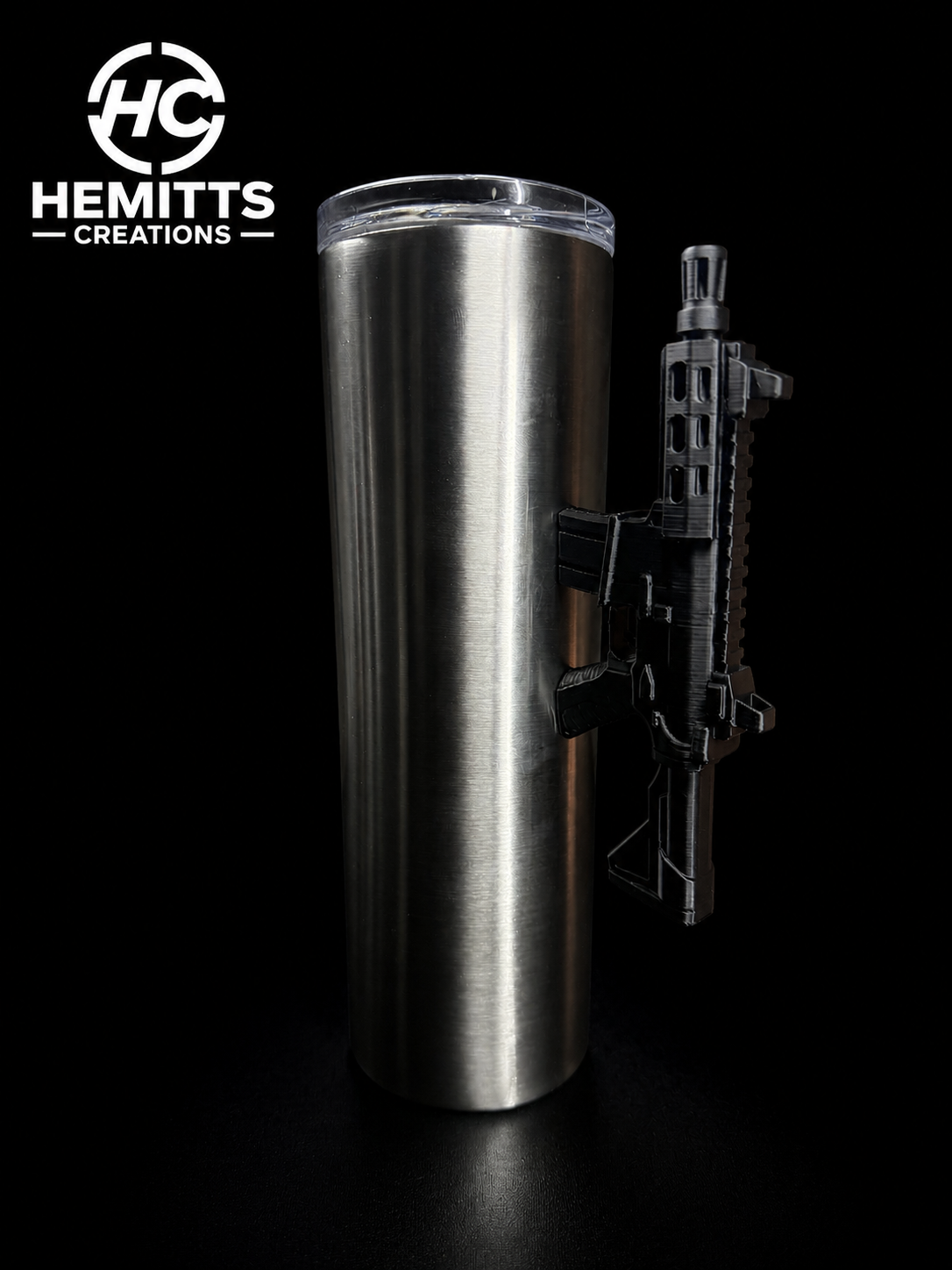AR15 Style Tumbler Handle for Epoxy Tumblers | Tactical Cup | 3D Printed Tumbler Accessory