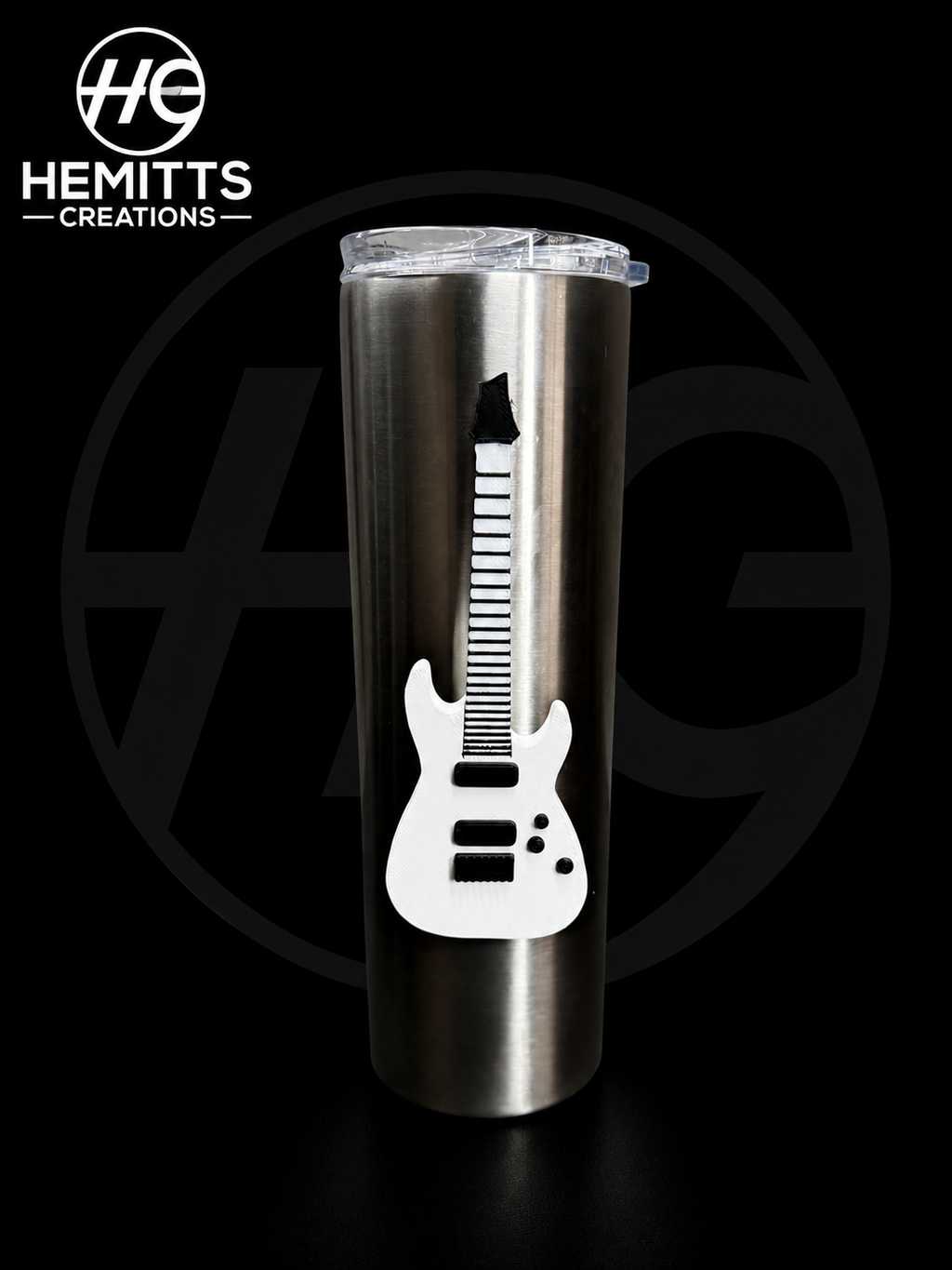 Guitar Tumbler Handle for Epoxy Tumblers | Music Cup Handle | Acoustic Guitar Handle | 3D Printed Tumbler Accessory | Music Lover Gift