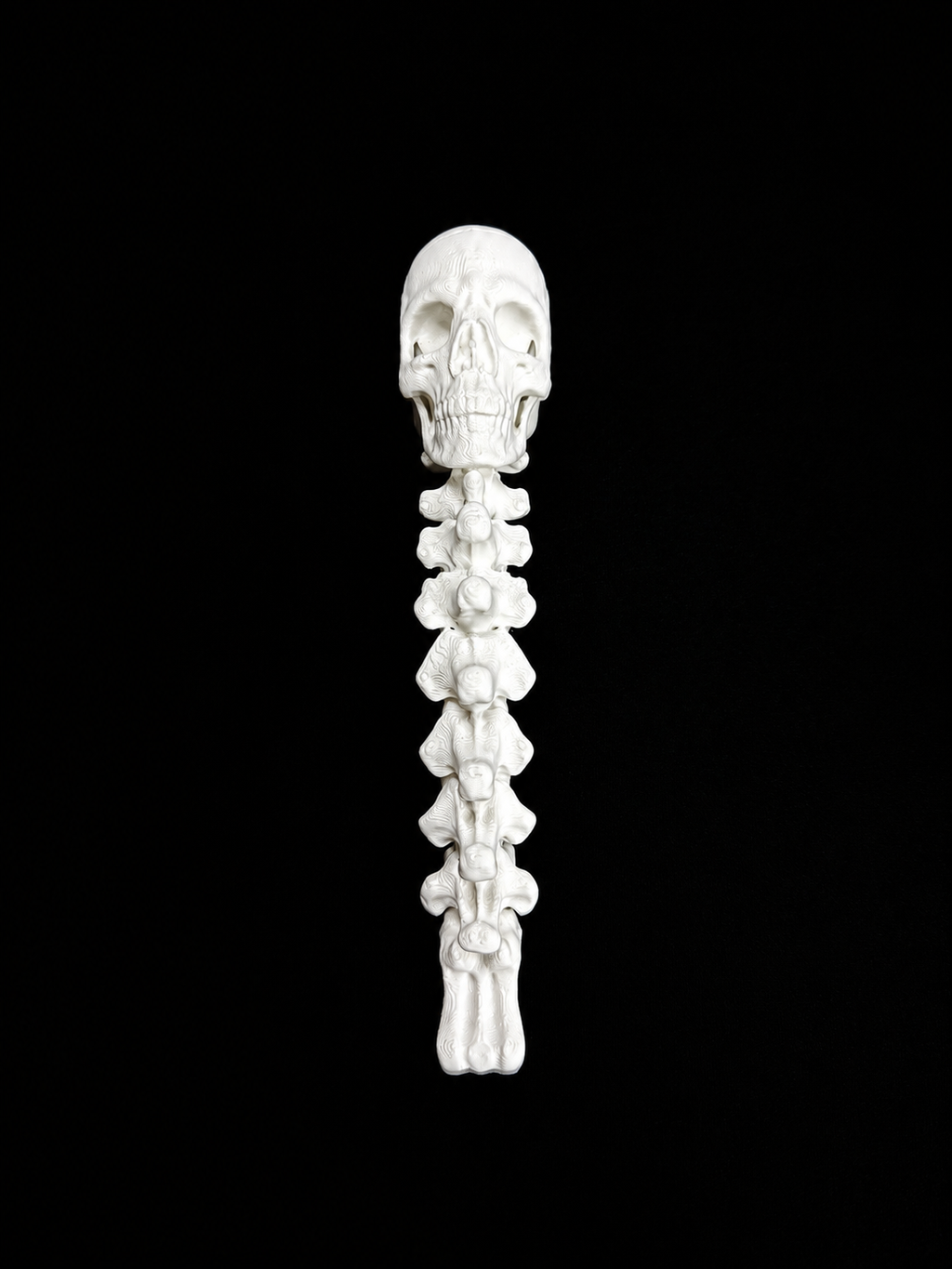 Skull & Spine Tumbler Handle for Epoxy Tumblers | 3D Printed Gothic Handle