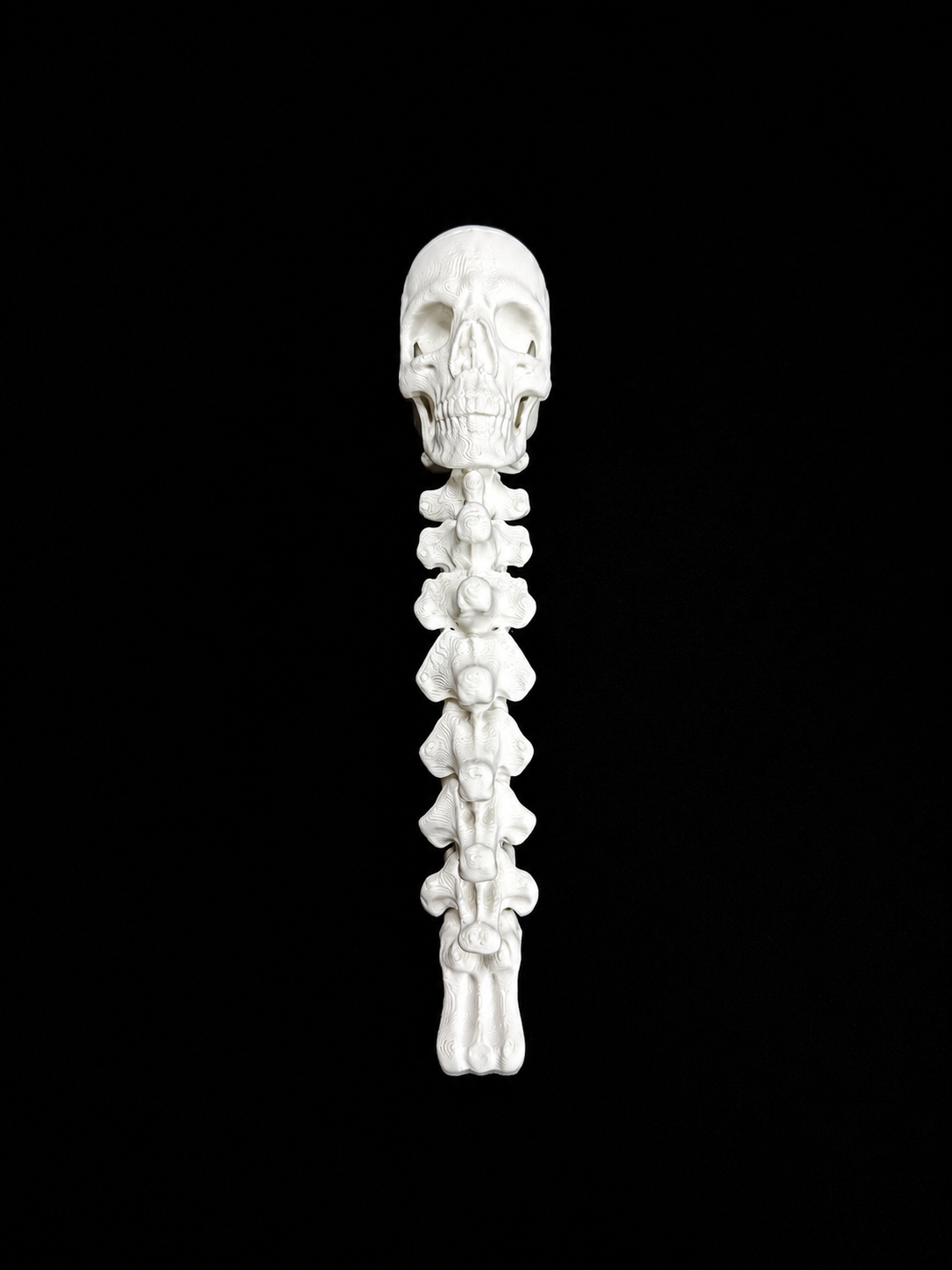 Skull & Spine Tumbler Handle for Epoxy Tumblers | 3D Printed Gothic Handle
