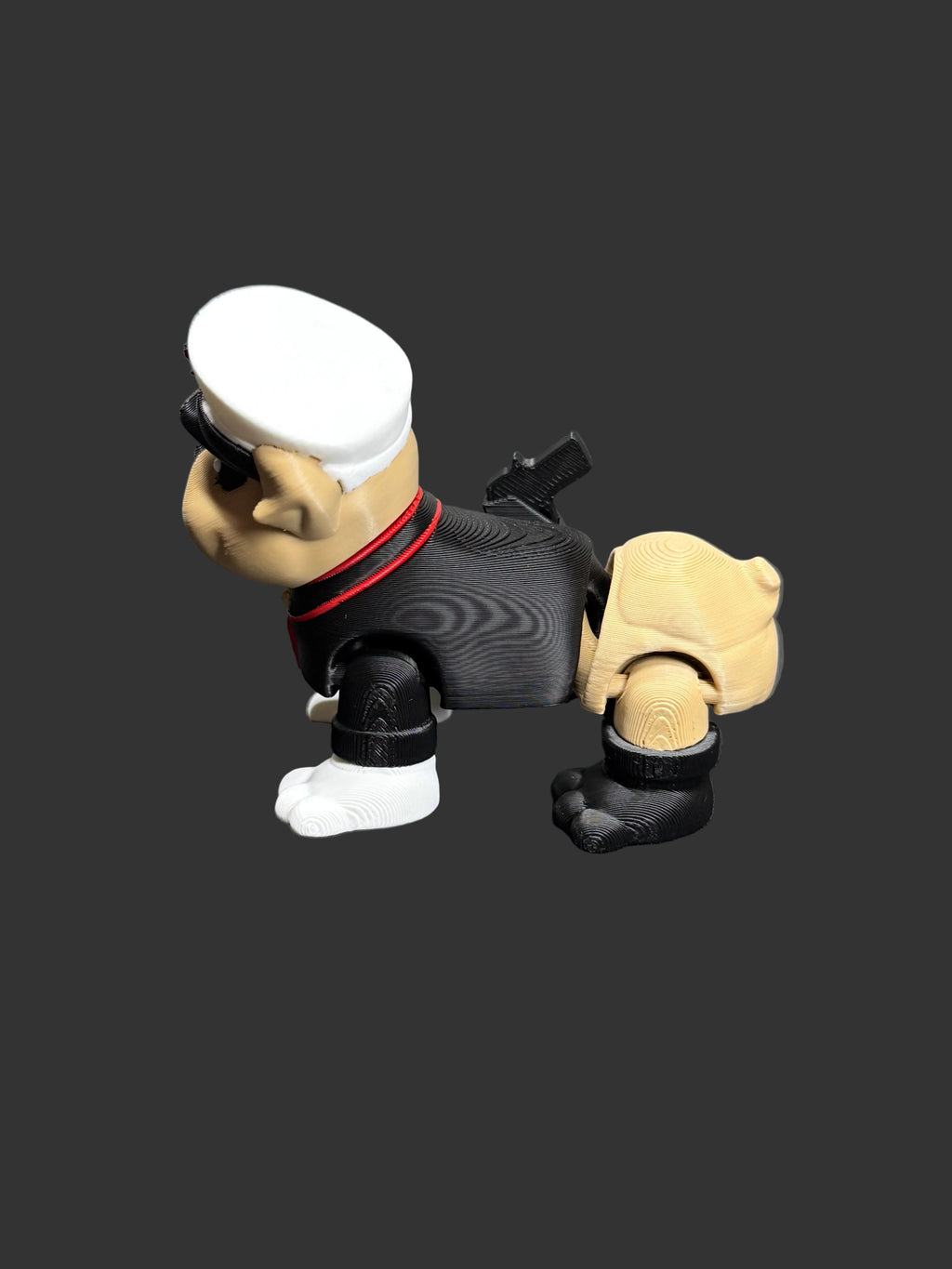 Marine Corp Bulldog Articulated 3D Print – Military Figurine – US Marine Inspired Desk Toy – Patriotic USMC Devil Dog