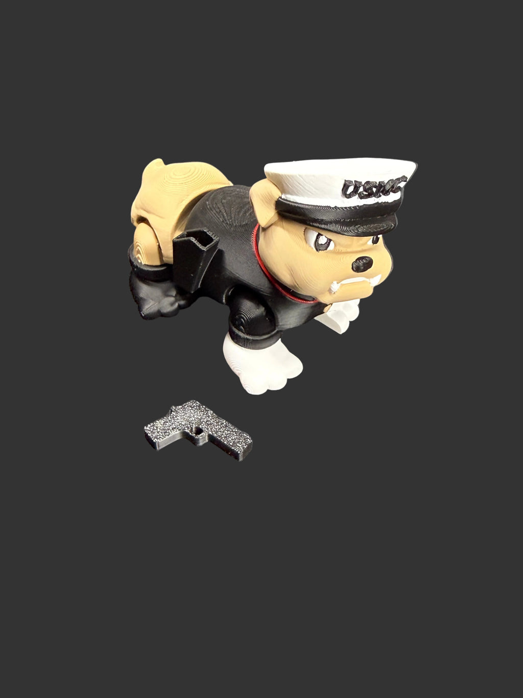 Marine Corp Bulldog Articulated 3D Print – Military Figurine – US Marine Inspired Desk Toy – Patriotic USMC Devil Dog