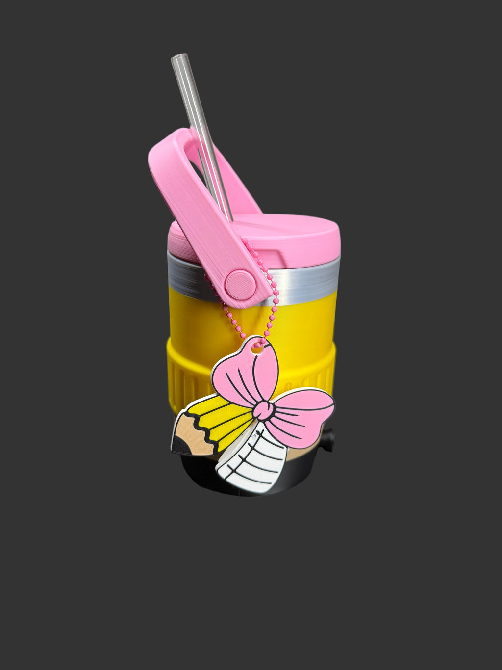 Pencil Drink Sleeve with Can Opener Keychain | Teacher Gift | Cute School Themed Can Holder | Back to School Gift Idea