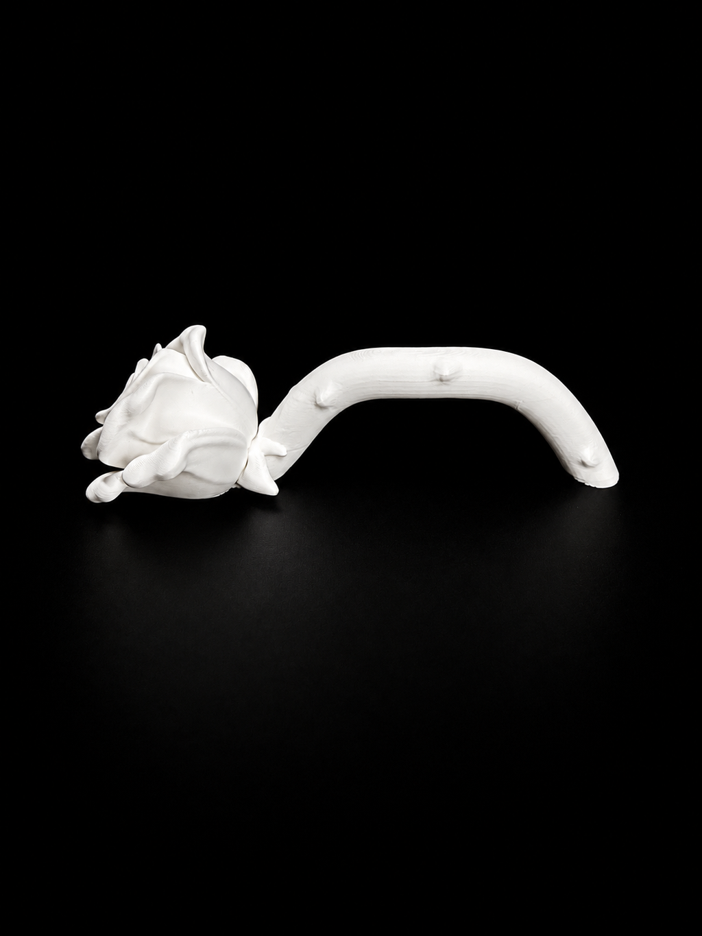 Rose Tumbler Handle for Epoxy Tumblers, Floral 3D Printed Handle